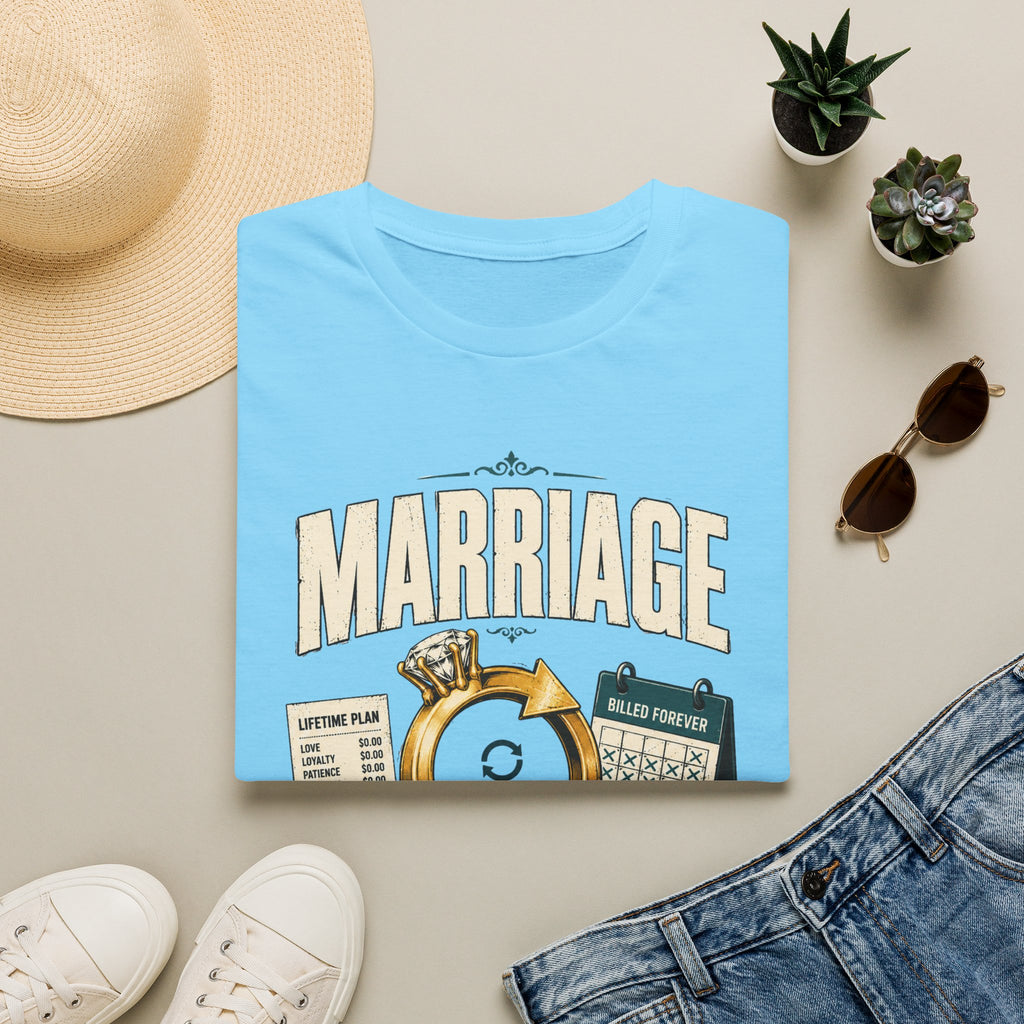 Marriage Subscription T-Shirt — Funny Ring & Bills Graphic Tee