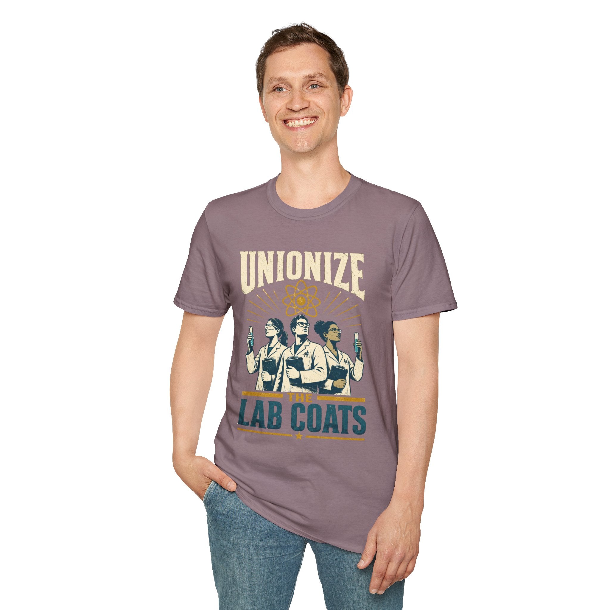 Unionize the Lab Coats T-Shirt — Science Workers Union Solidarity Tee