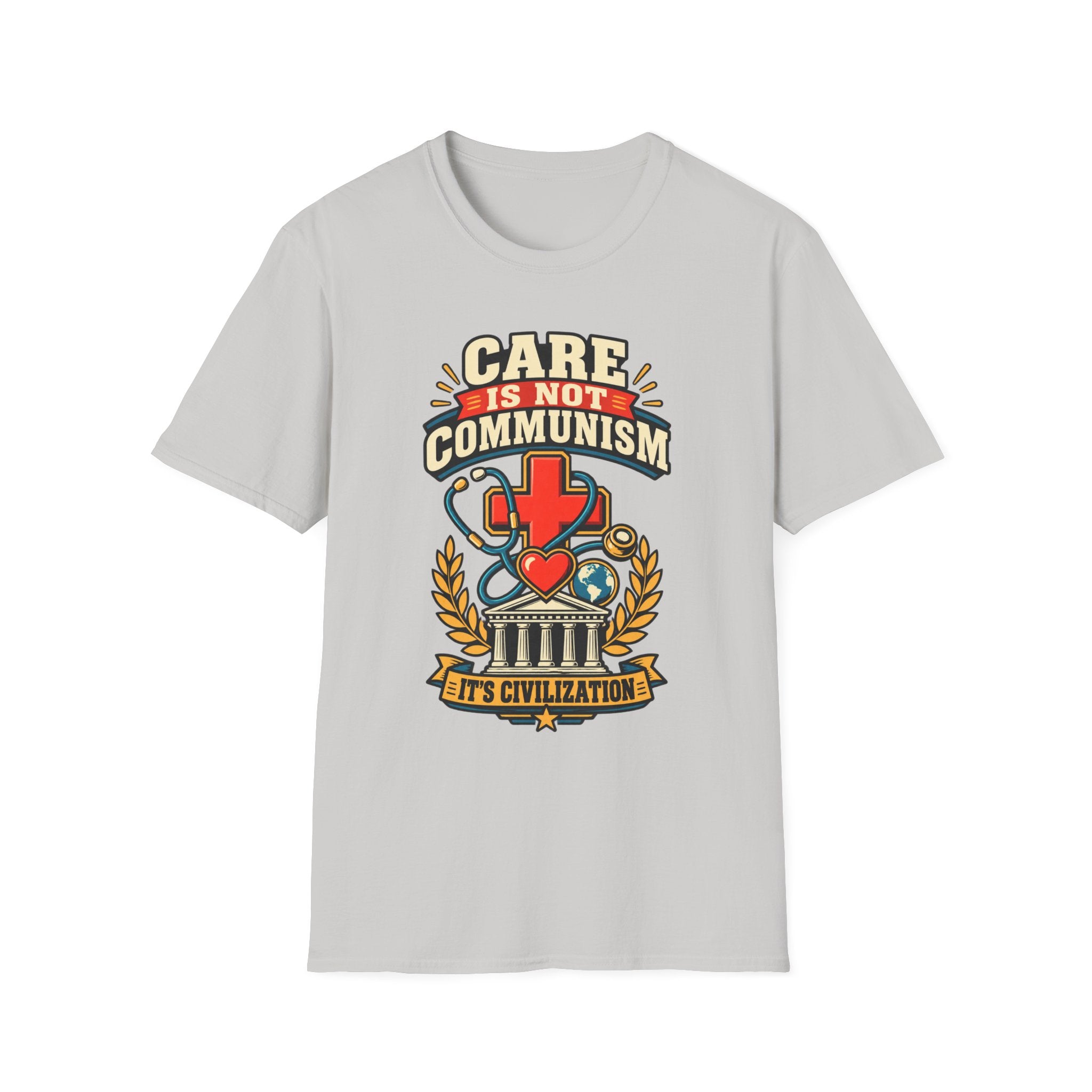 "Care Is Not Communism" Nurse/Healthcare Pride Tee