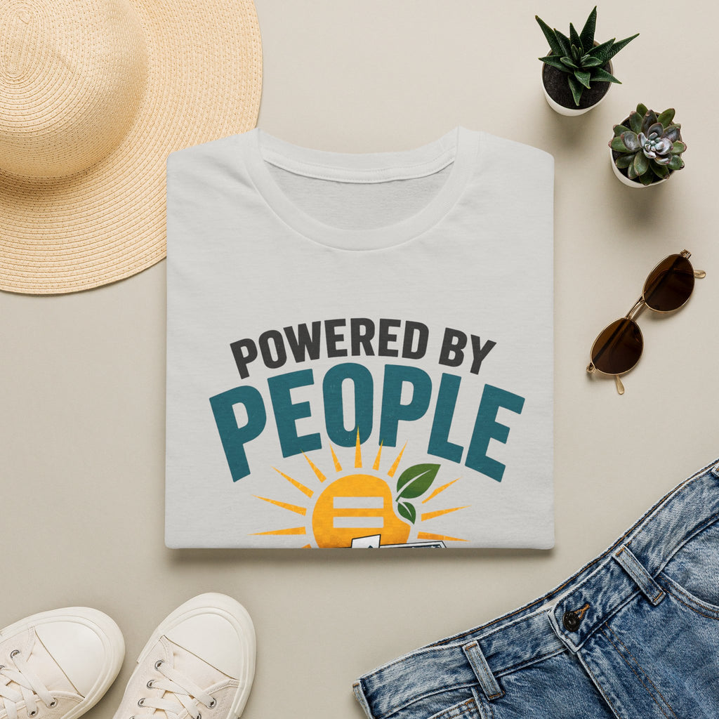 Powered By People Tee — Renewable Energy & Environmental Justice T-Shirt (Not Polluters)
