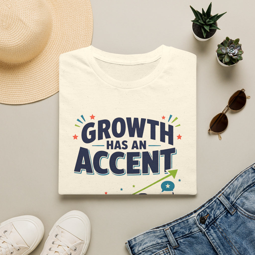 Growth Has An Accent T‑Shirt — Motivational Entrepreneur Growth Tee
