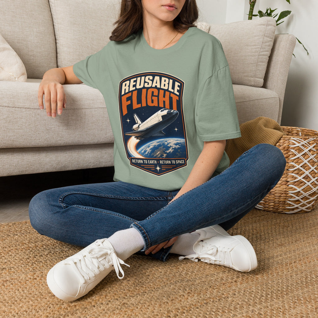 Reusable Flight T-Shirt — Space Shuttle Retro Graphic Tee