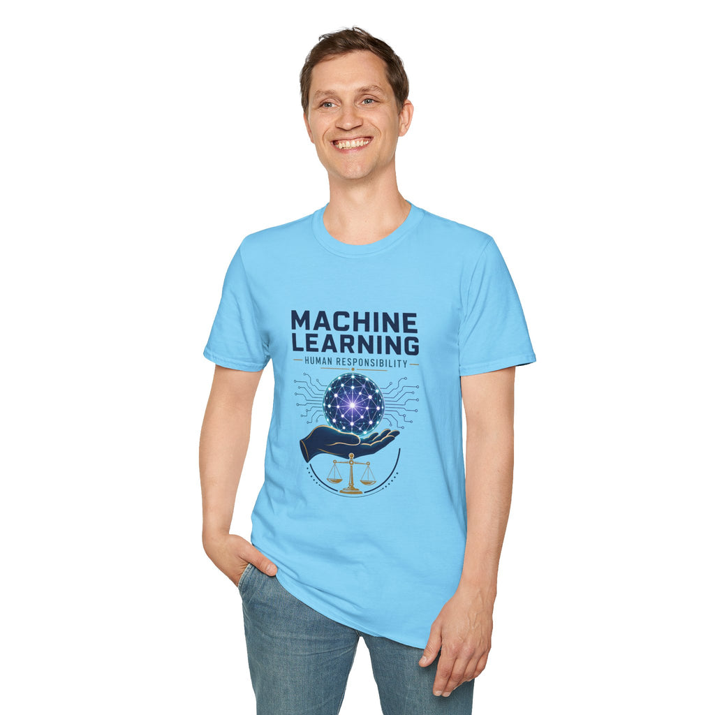 Machine Learning T-Shirt — "Human Responsibility" Tech Graphic Tee