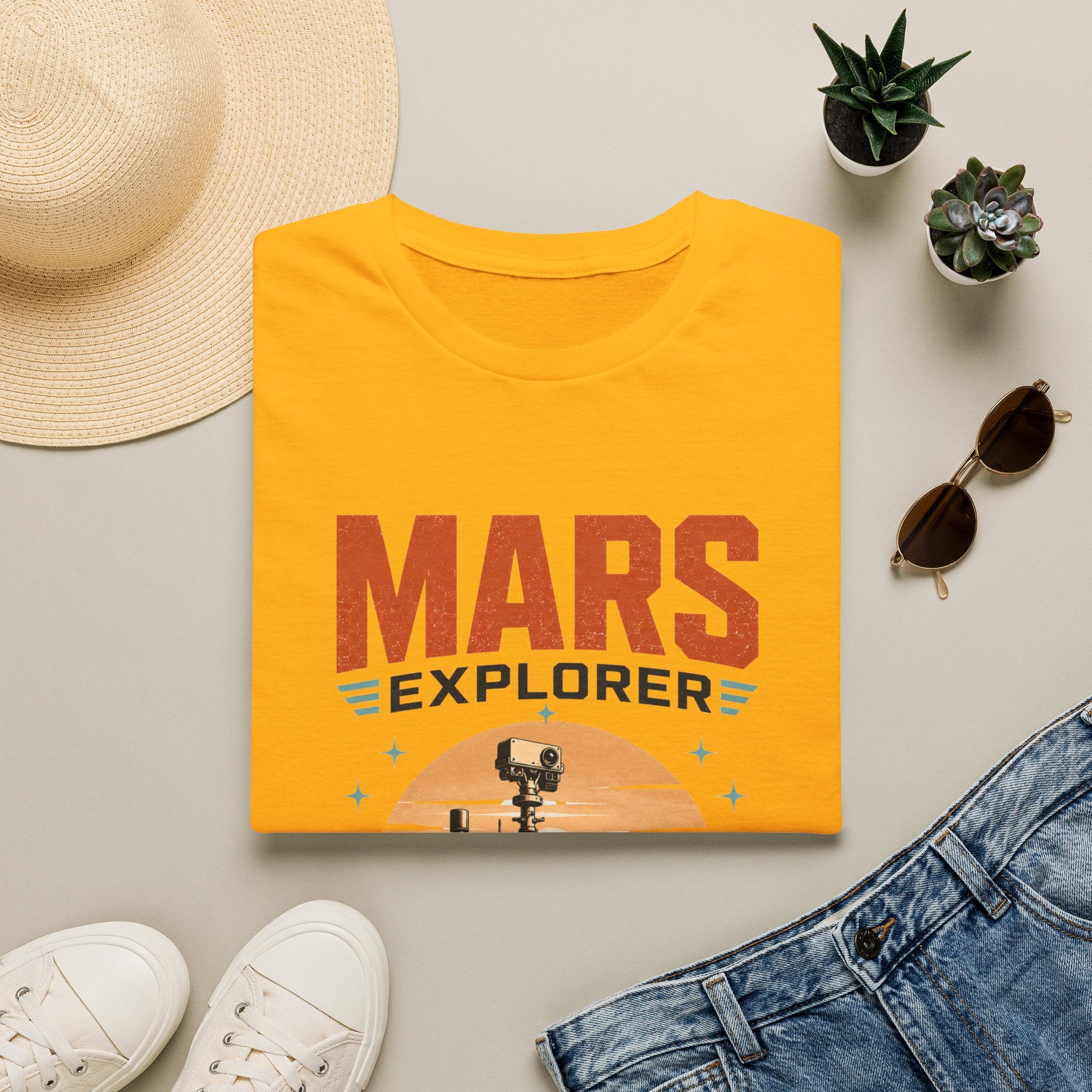 Mars Explorer T-Shirt — Retro Space Rover Graphic Tee