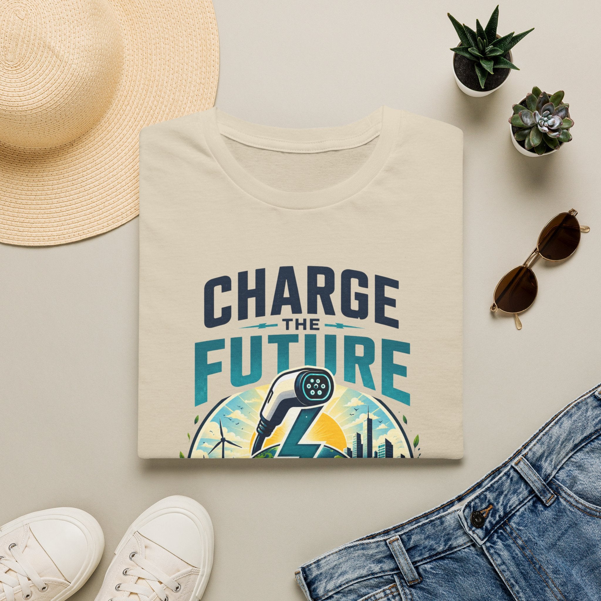 Charge the Future T-Shirt — Electric Vehicle EV Charging Graphic Tee
