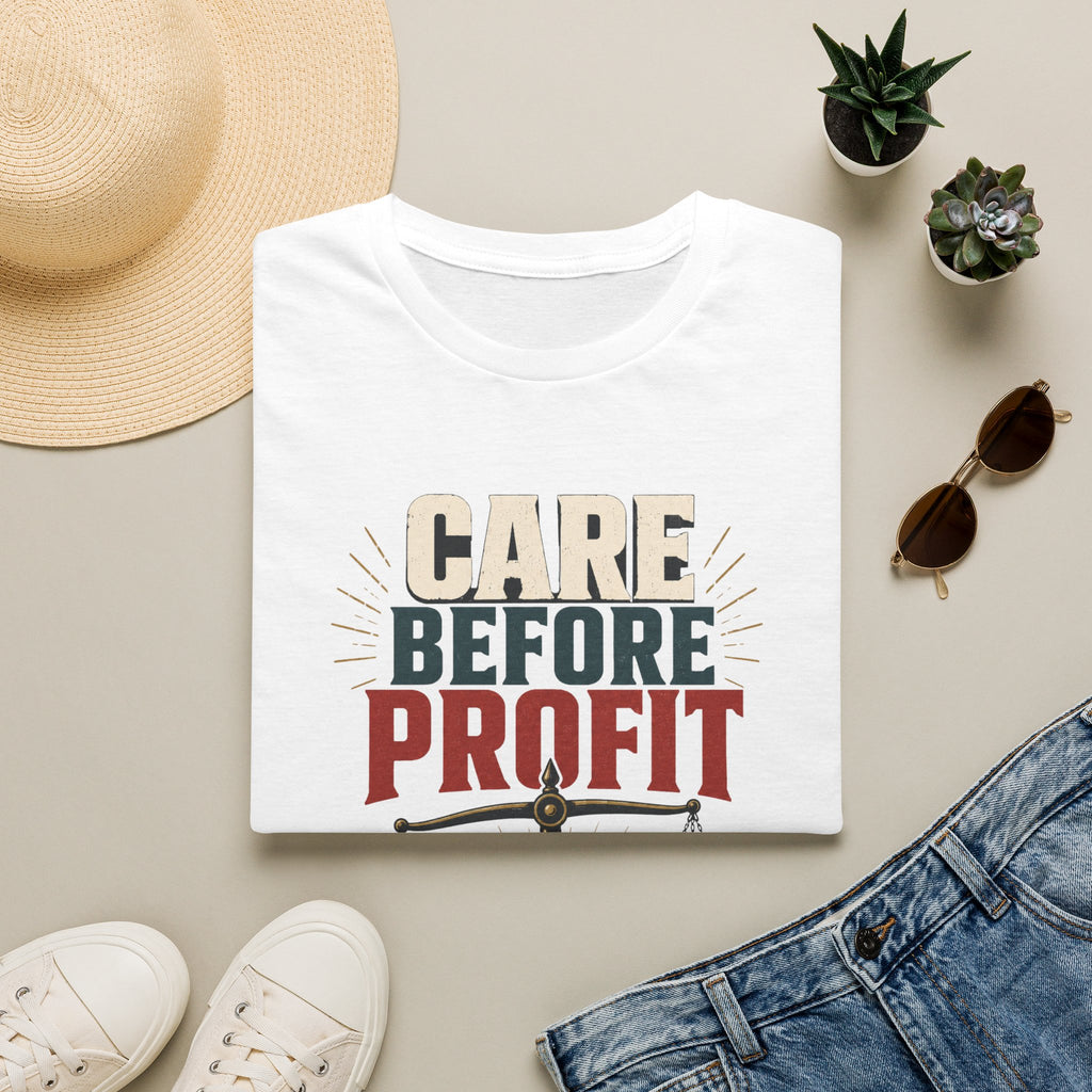 Care Before Profit T-Shirt – Healthcare Is A Human Right Tee