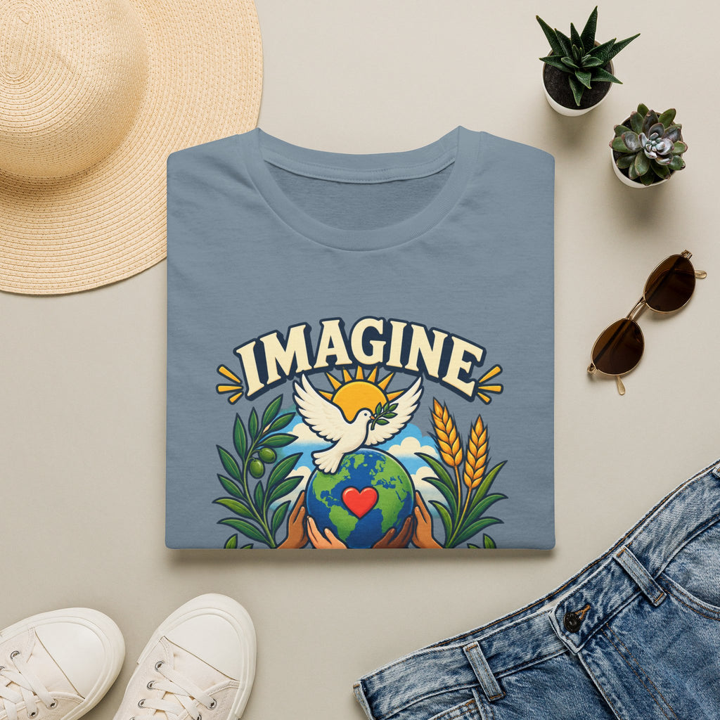 Imagine Peace T-Shirt — Dove, Earth & Plants Graphic Tee
