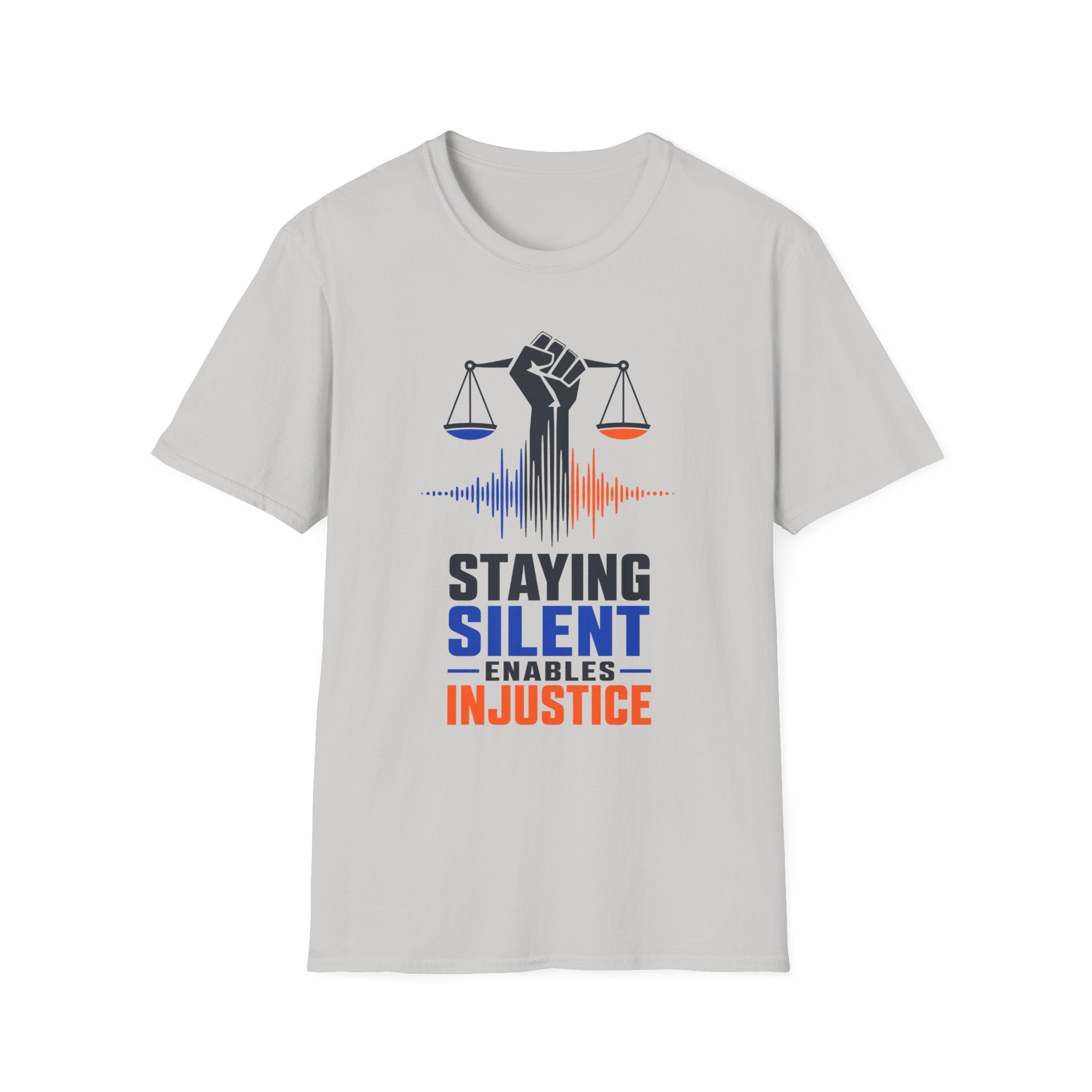 "Staying Silent Enables Injustice" Justice Fist Graphic Tee