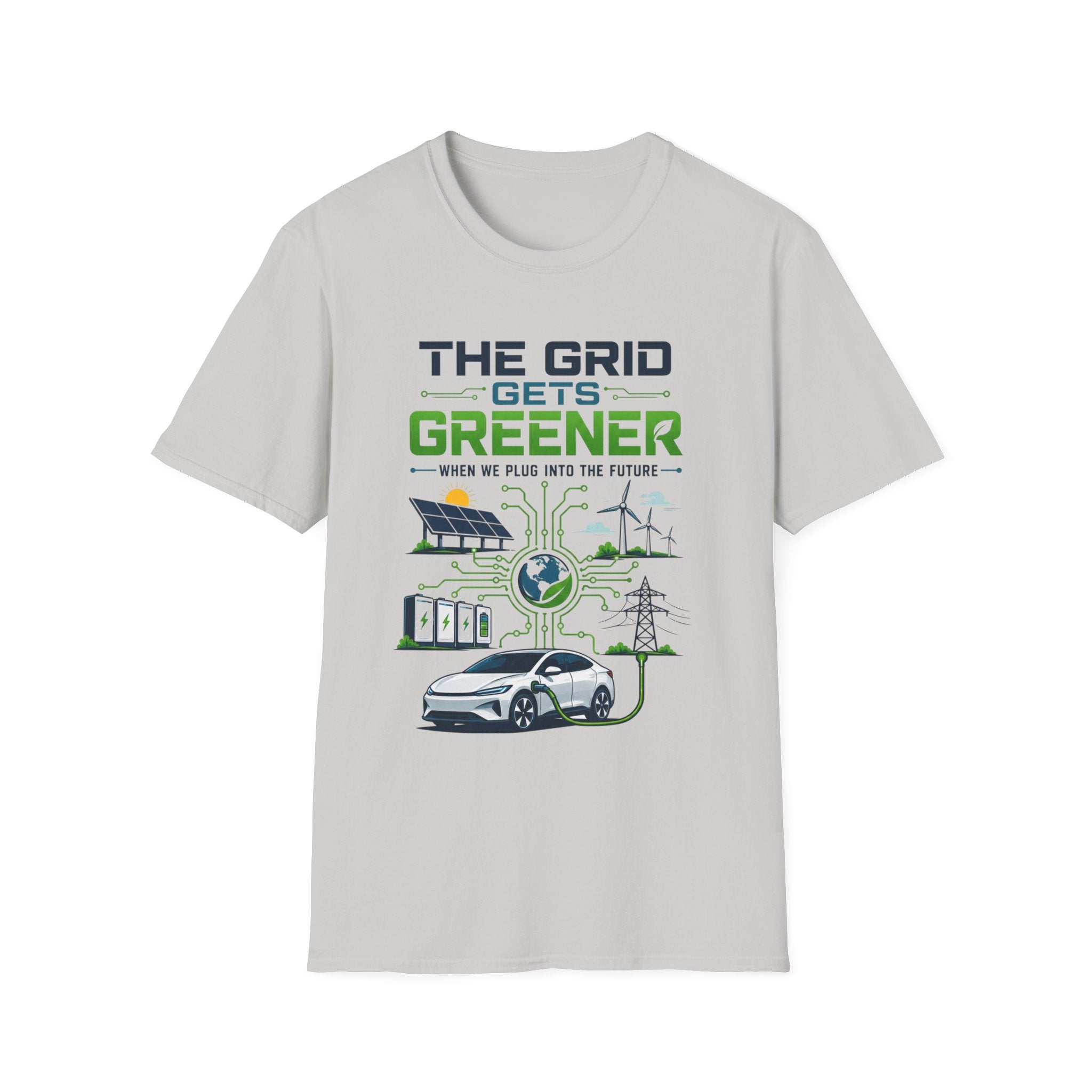 "The Grid Gets Greener" Eco Renewable Energy Tee