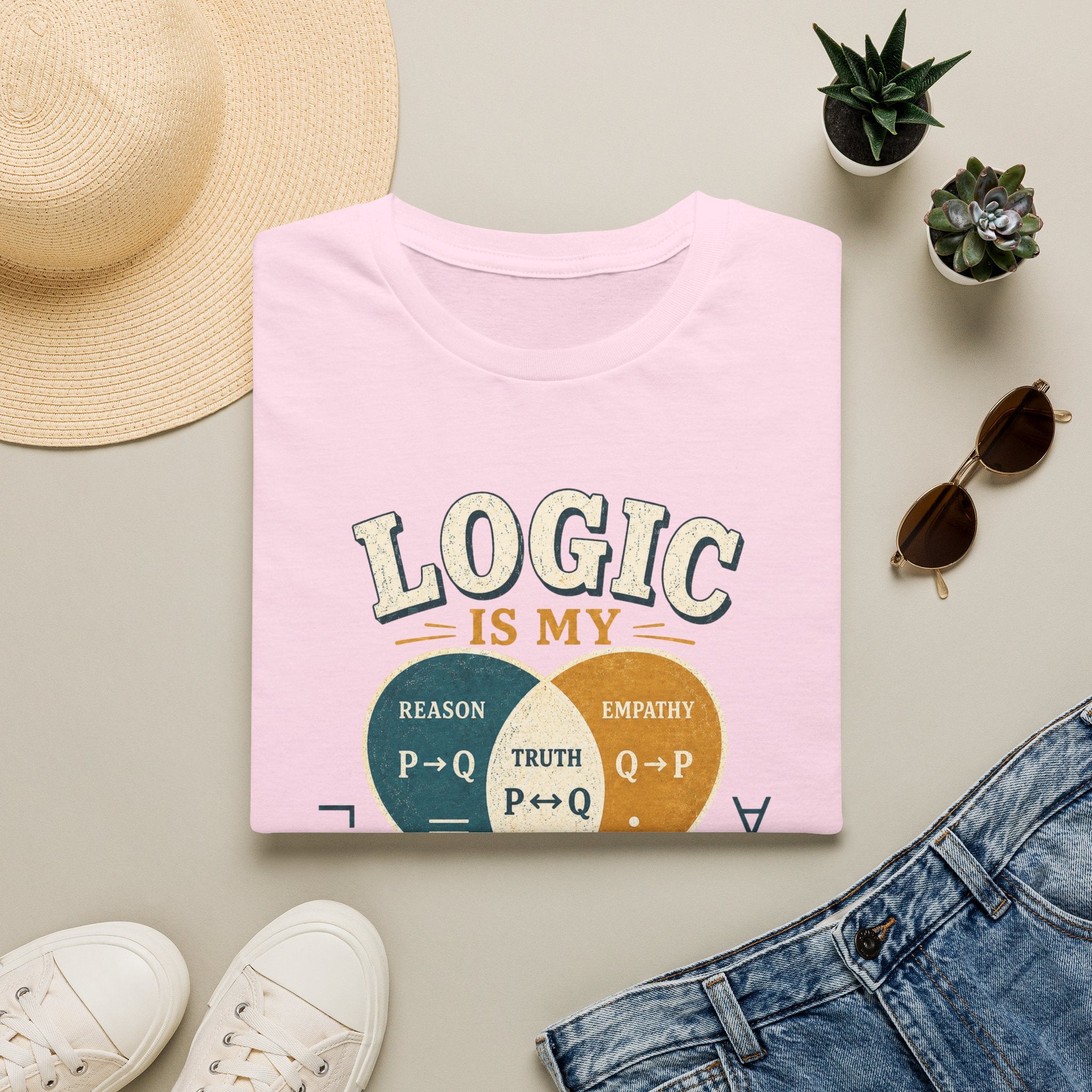 Logic Is My Love Language T-Shirt — Venn Diagram Math Humor Tee