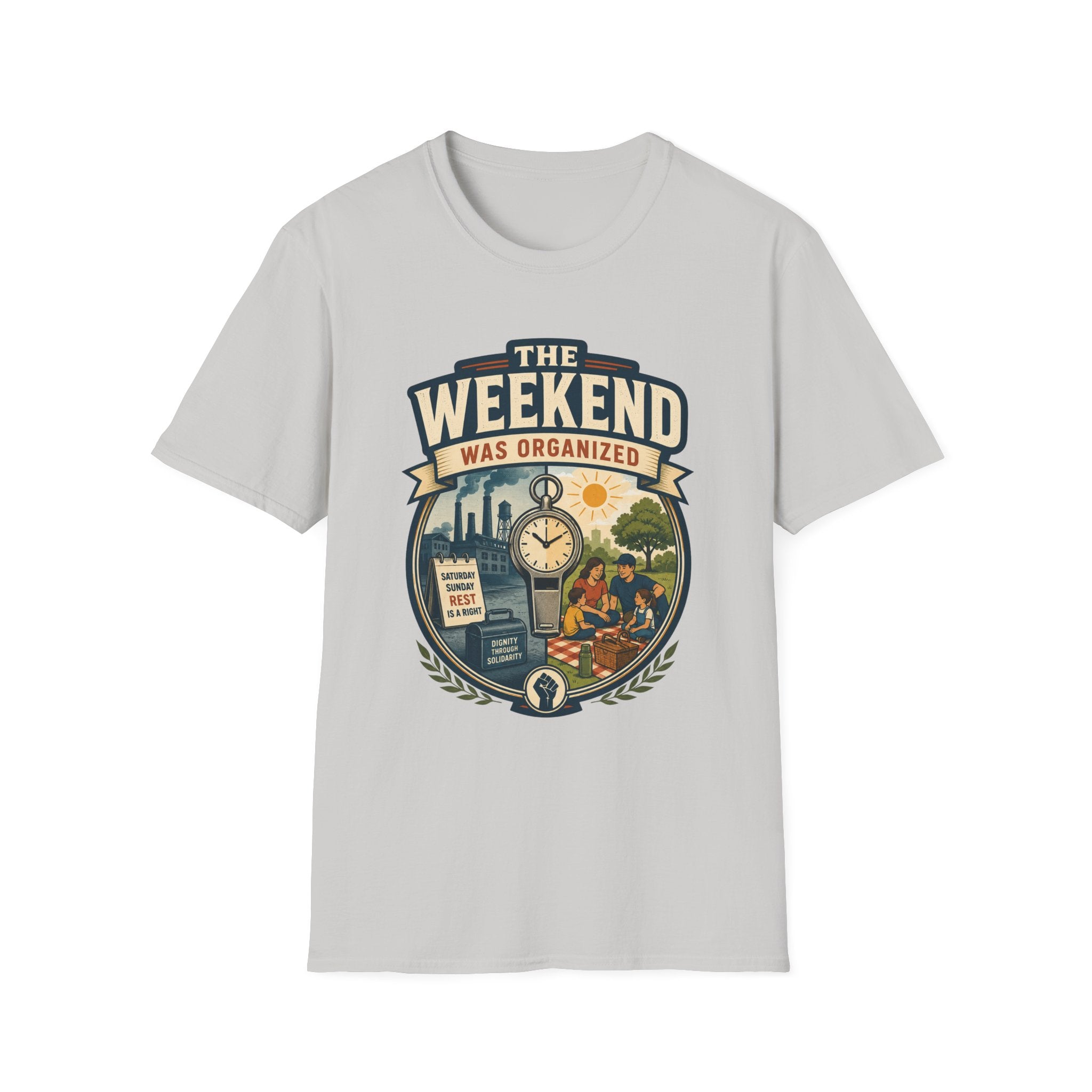 "The Weekend Was Organized" Graphic Tee (Relaxed Retro Travel Vibe)