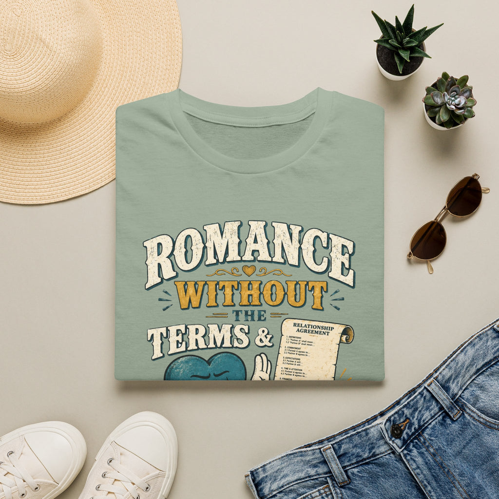 Romance Without the Terms & Conditions T-Shirt — Funny Relationship Graphic Tee