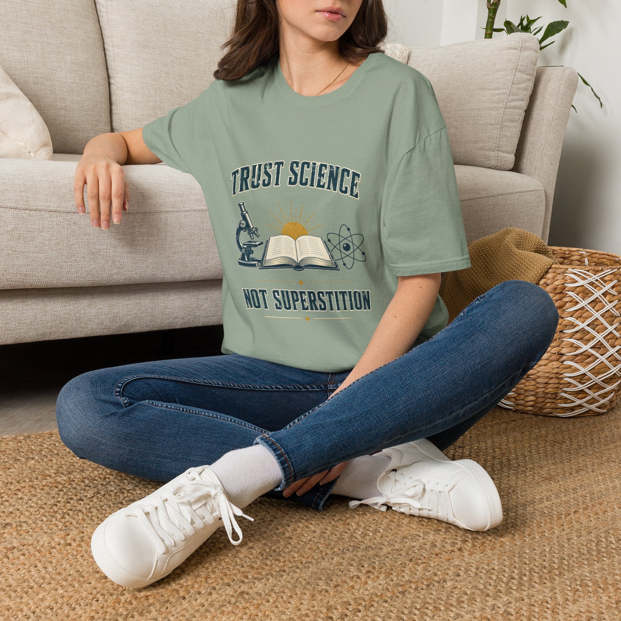 Trust Science T-Shirt — 'Trust Science Not Superstition' Graphic Tee for Science Lovers
