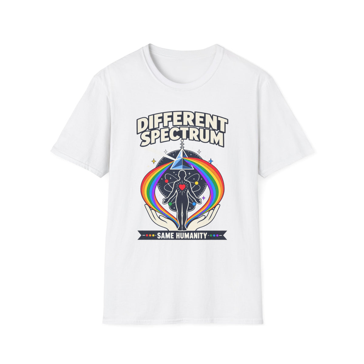 Different Spectrum T‑Shirt — Pride Rainbow Inclusive "Same Humanity" Tee