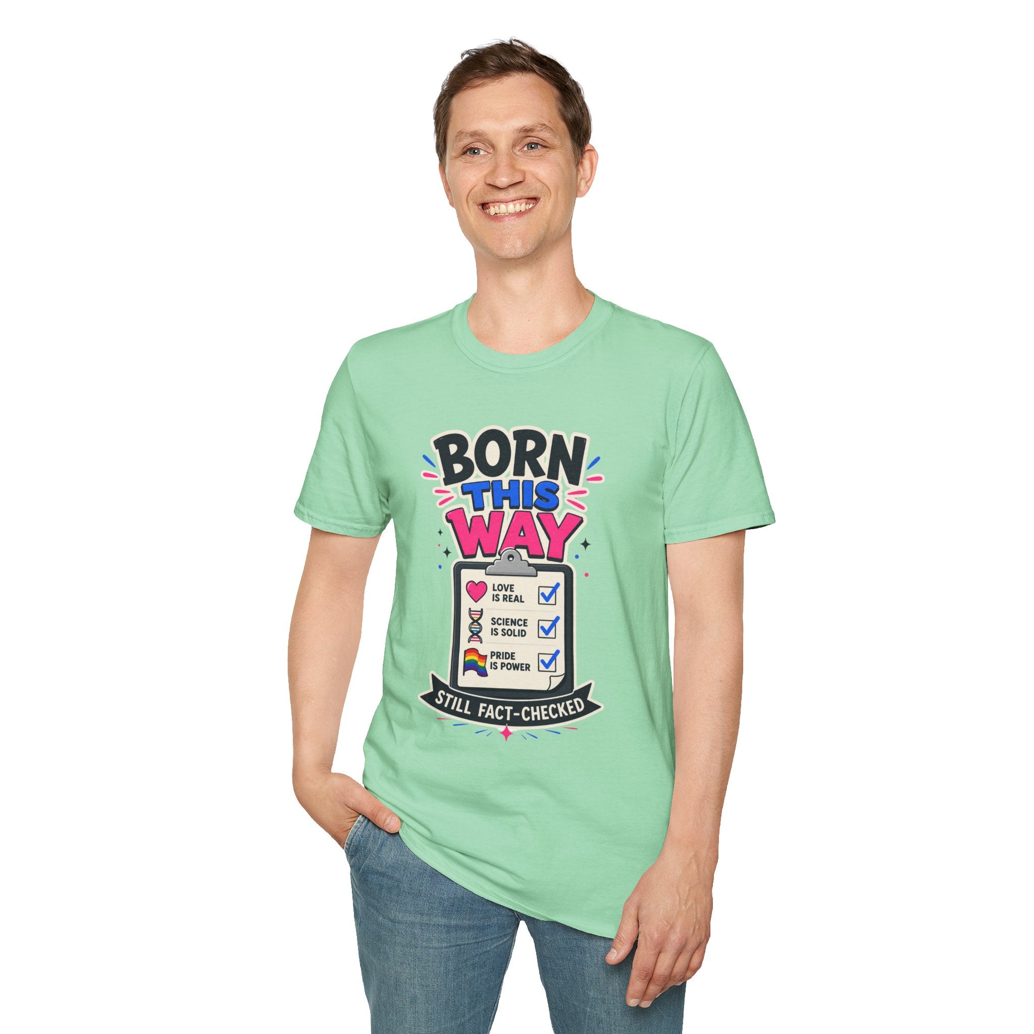 Born This Way T-Shirt — Pride LGBTQ+ Checklist Graphic Tee
