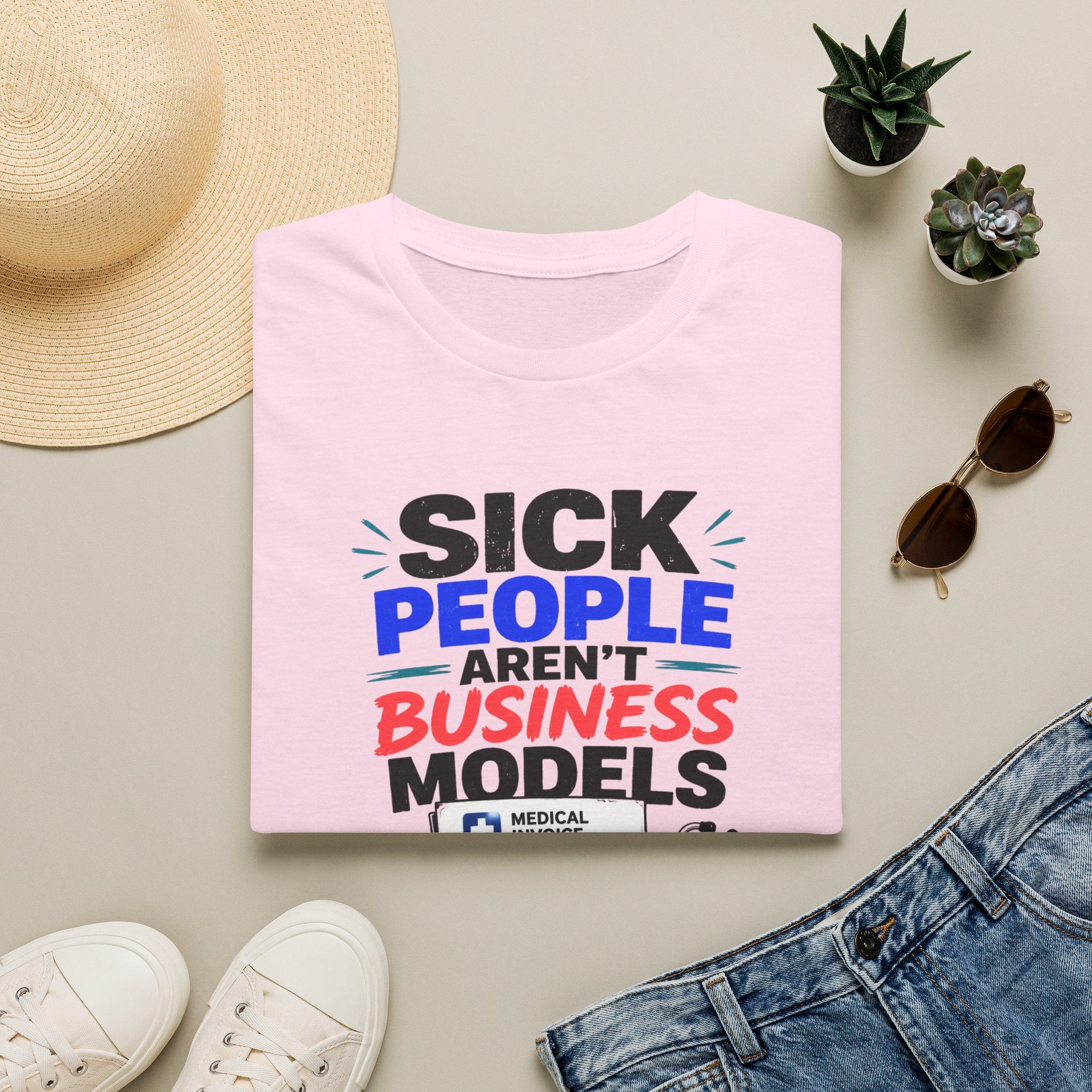 Sick People Aren’t Business Models T-Shirt — Healthcare Is a Human Right Tee
