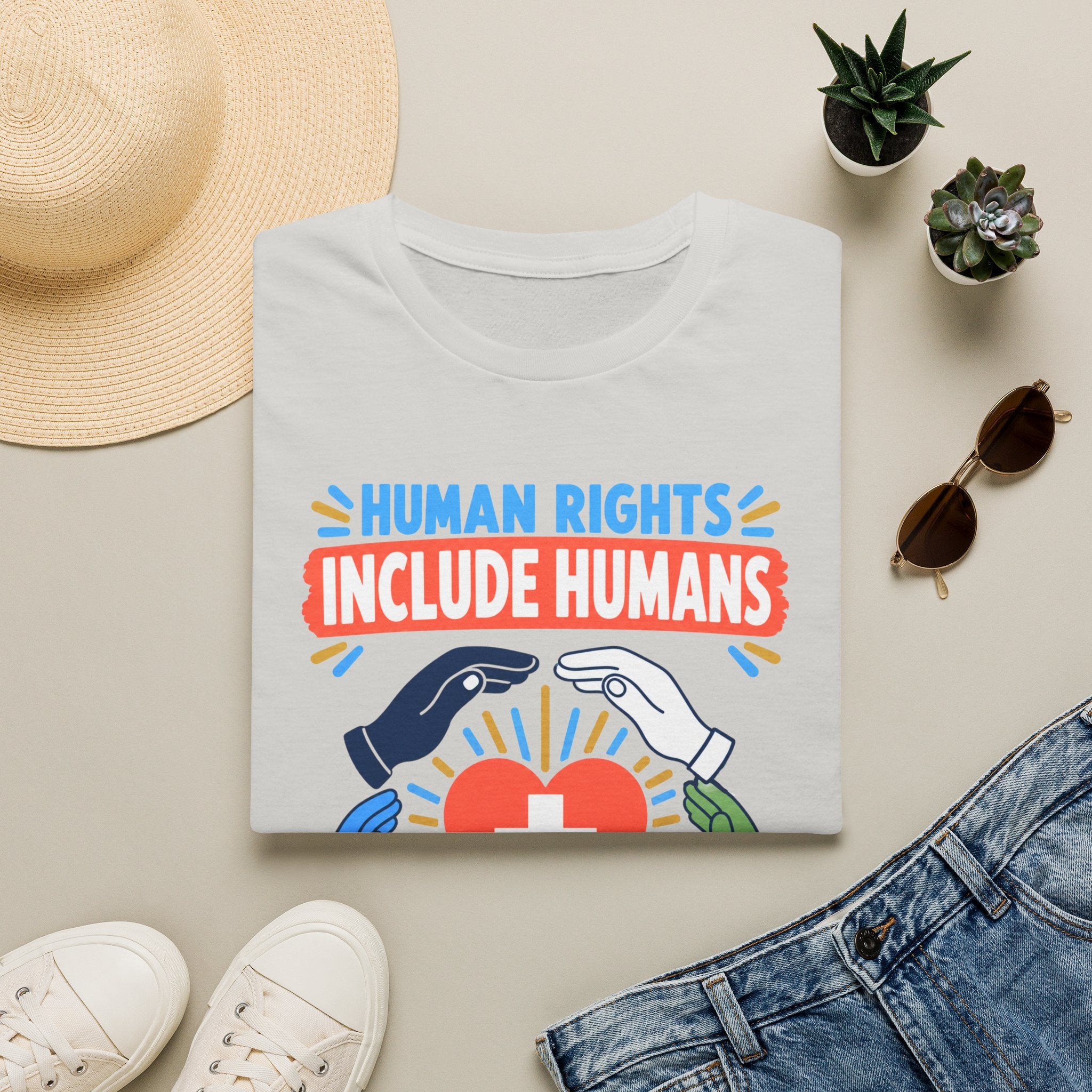 Human Rights Include Humans T-Shirt — Healthcare Worker Solidarity Tee