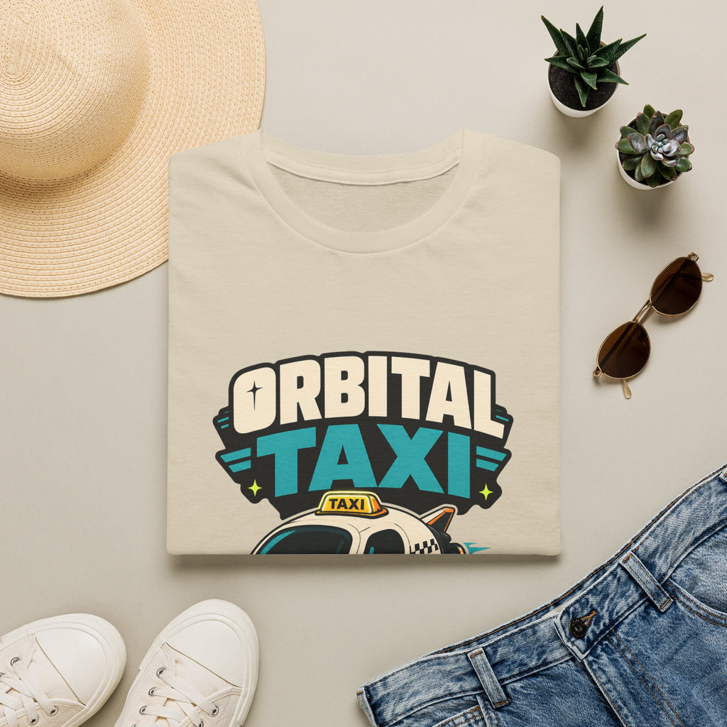 Orbital Taxi T‑Shirt – Retro Space Shuttle Cab Graphic Tee