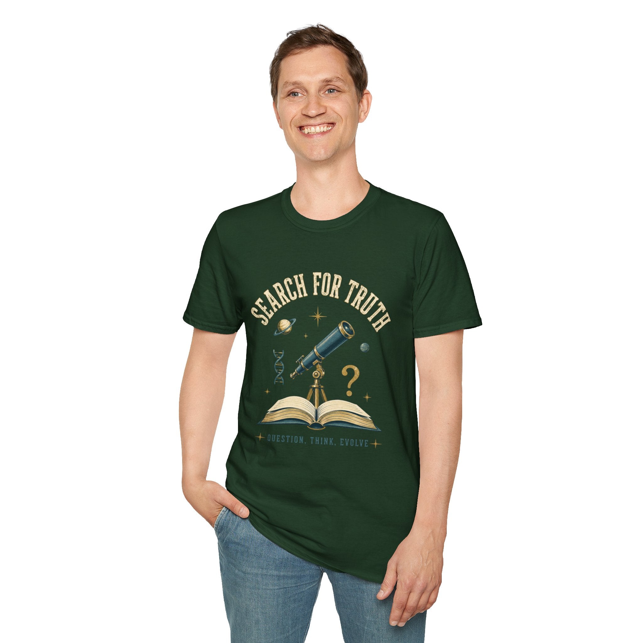 Search for Truth T-Shirt — Telescope Astronomy Graphic Tee