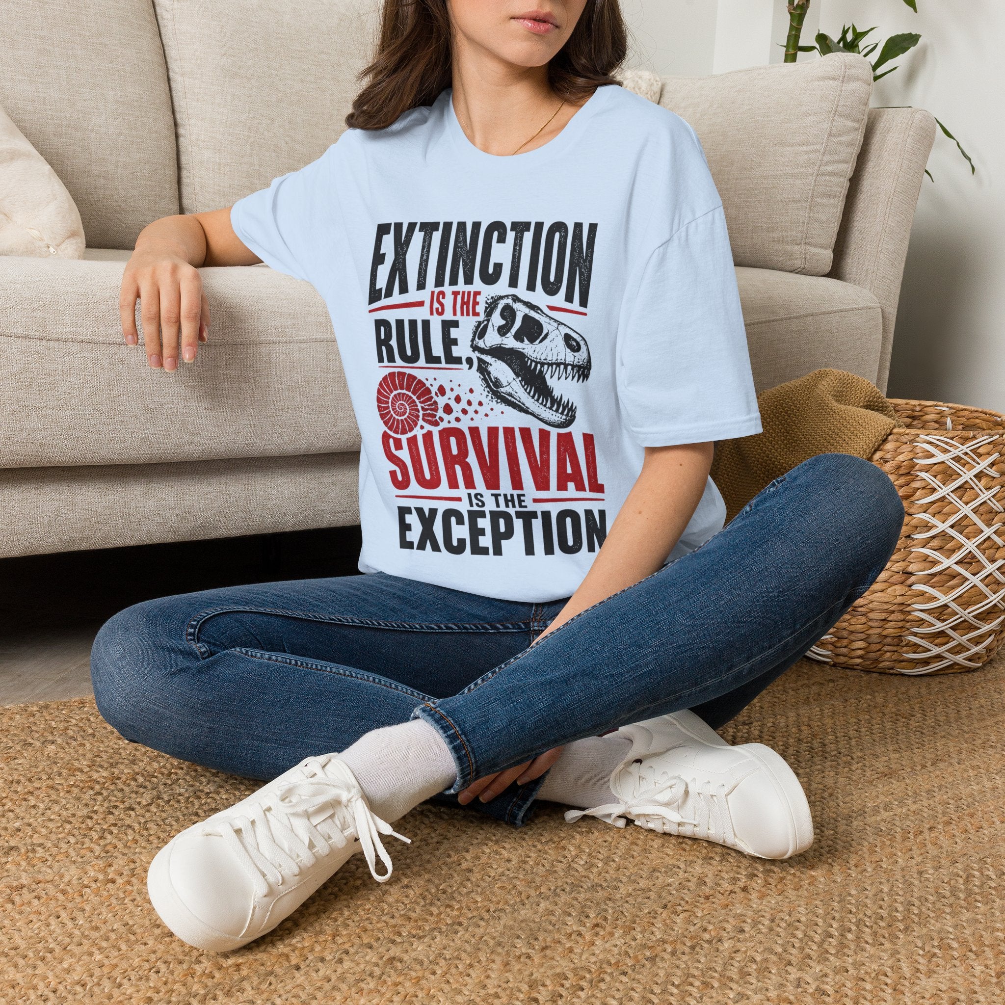 Extinction Is the Rule — Dinosaur Graphic T-Shirt
