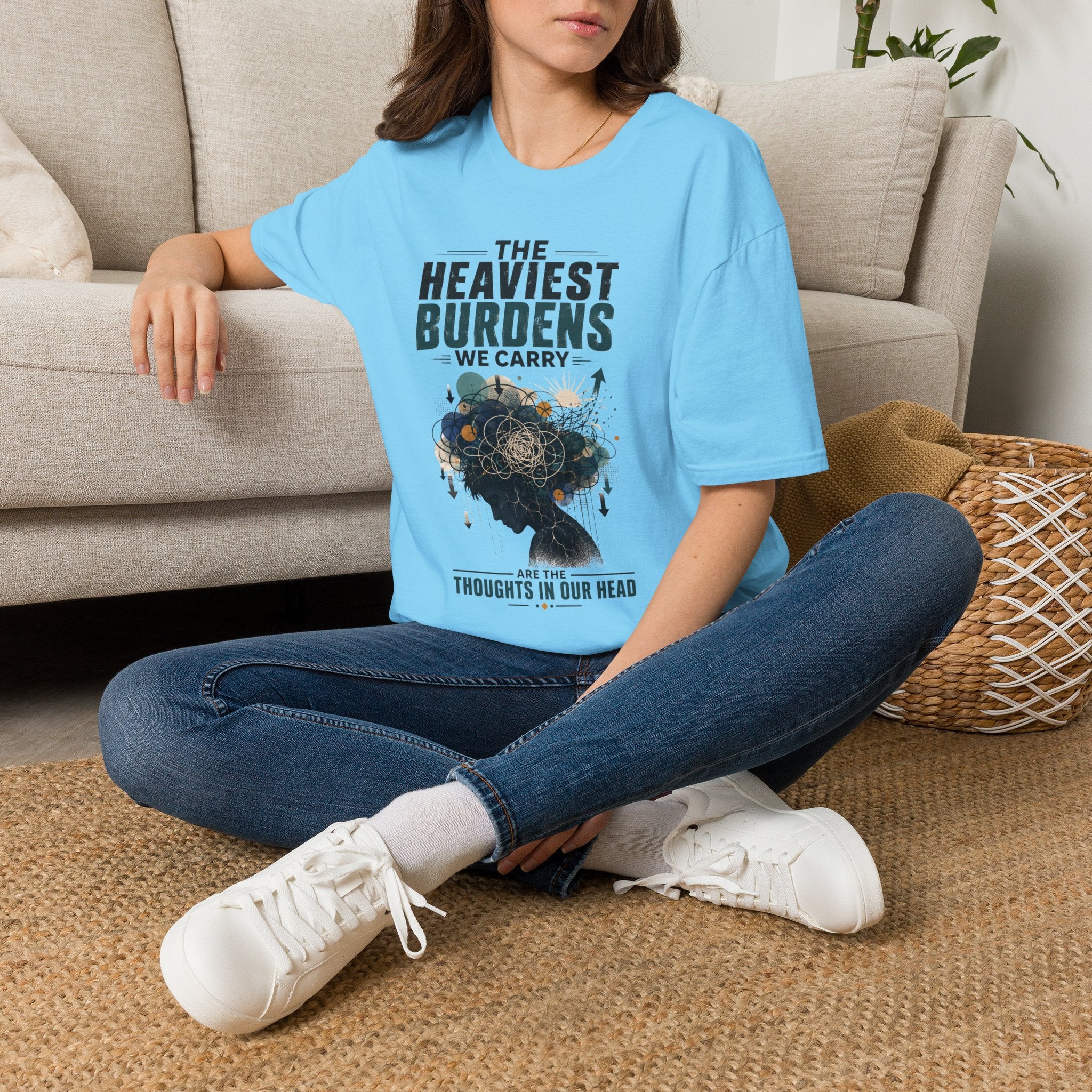 T-Shirt — “The Heaviest Burdens We Carry” Mental Health Awareness Tee