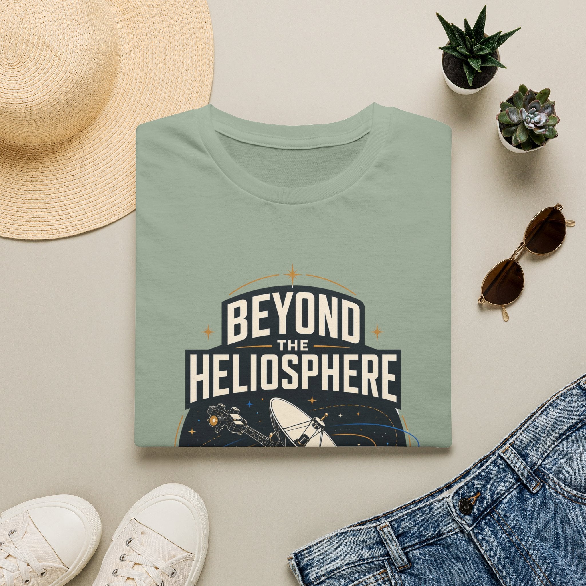 Beyond the Heliosphere T-Shirt — Space Exploration Graphic Tee