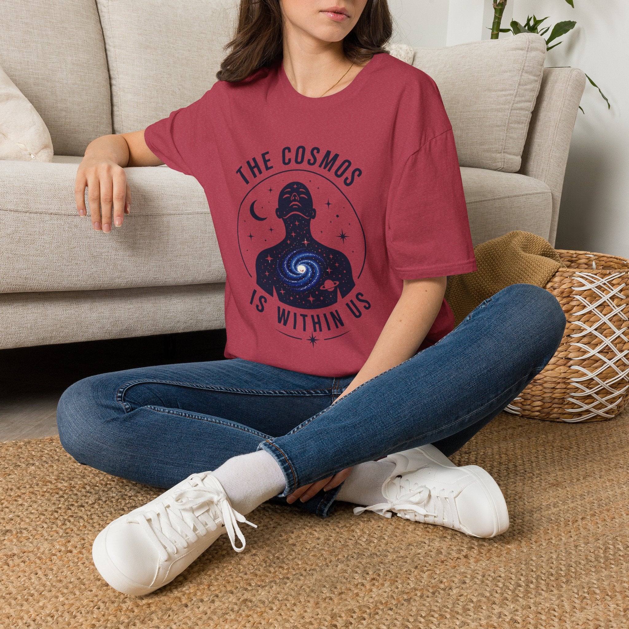 Cosmos Graphic Tee — "The Cosmos Is Within Us" Spiritual Astronomy Shirt