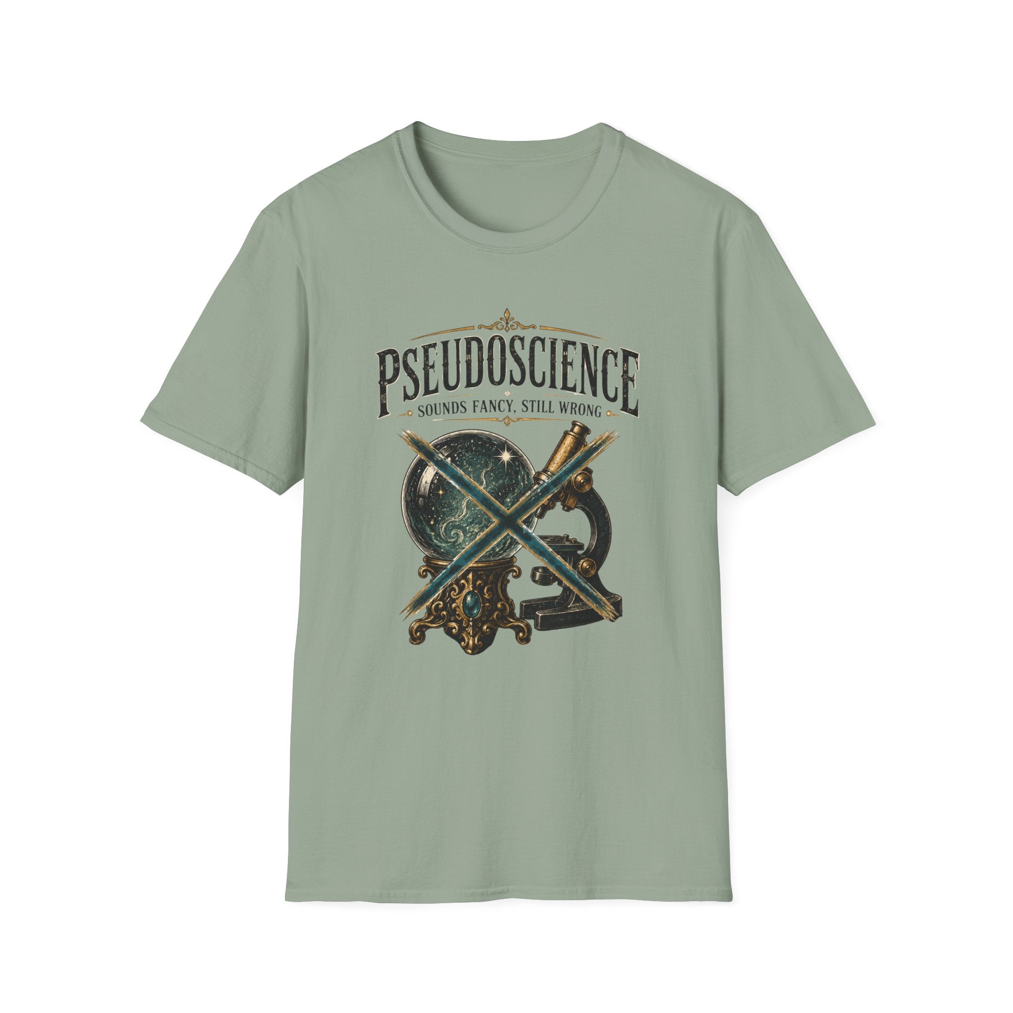 T-Shirt — "Pseudoscience: Sounds Fancy, Still Wrong" Retro Science Graphic Tee