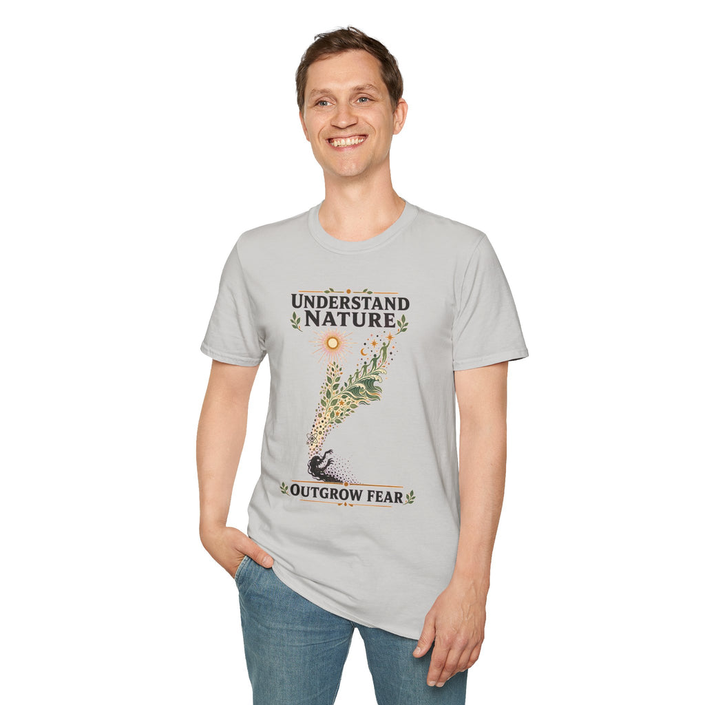 Understand Nature T-Shirt — Botanical 'Outgrow Fear' Graphic Tee