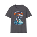 Ocean Conservation T-Shirt — "The Ocean Is Not Disposable" Plastic Tap Graphic