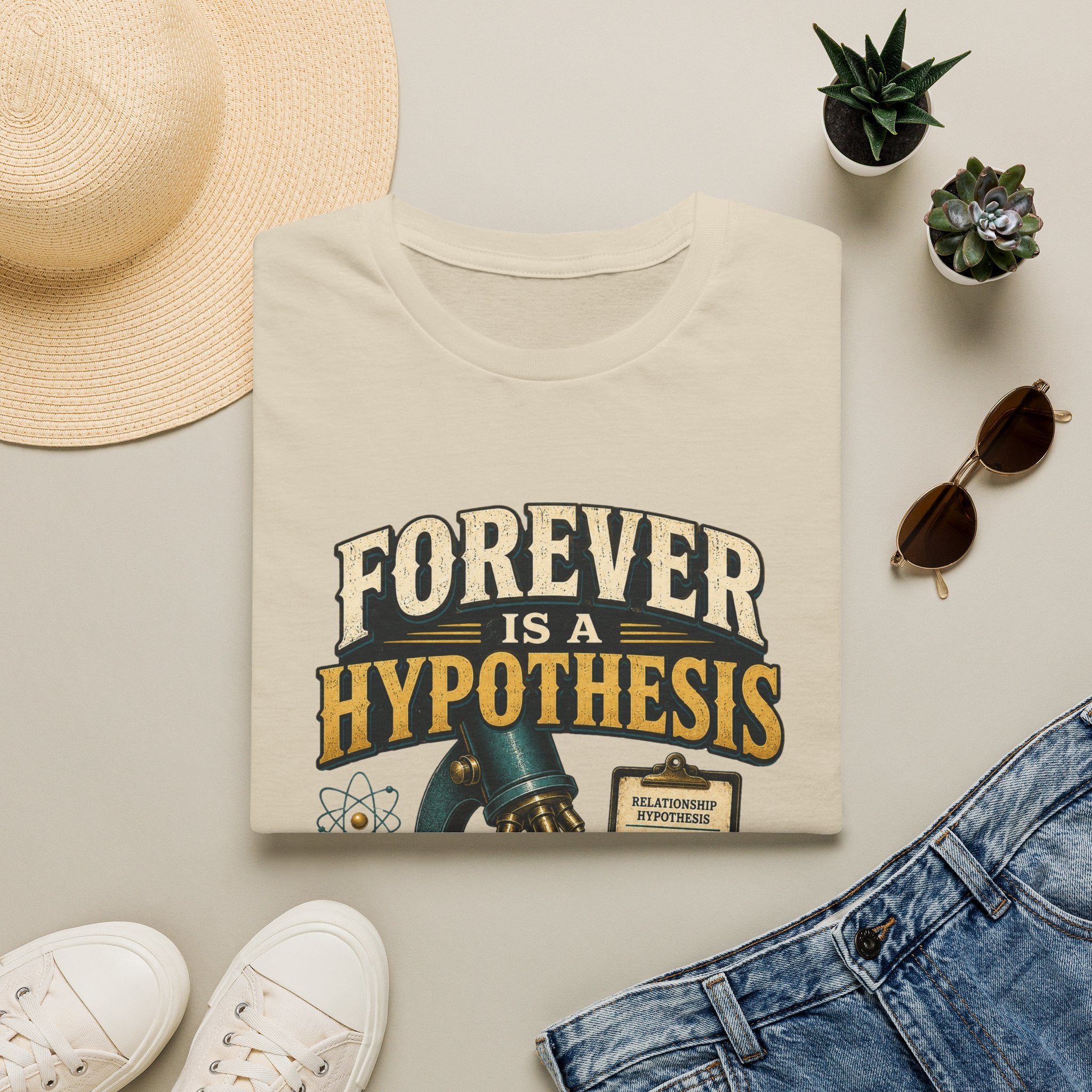 Forever Is a Hypothesis T-Shirt — Science Humor 'Test Before Signing' Tee