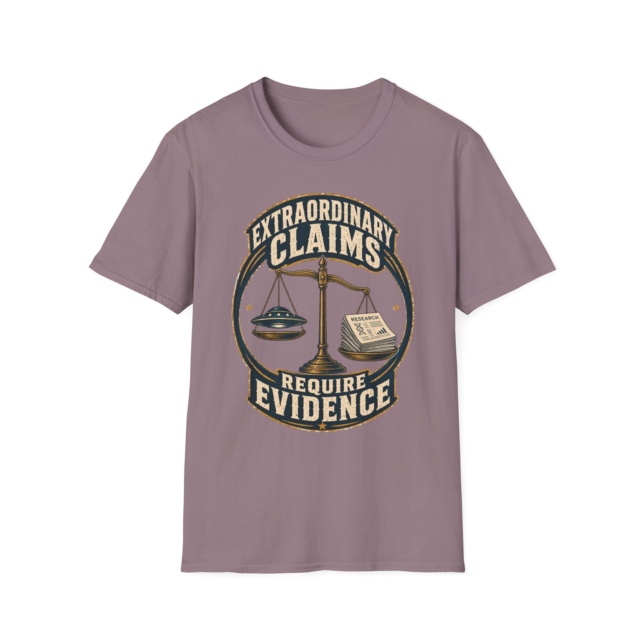 T-Shirt — “Extraordinary Claims Require Evidence” Skeptic Science Tee