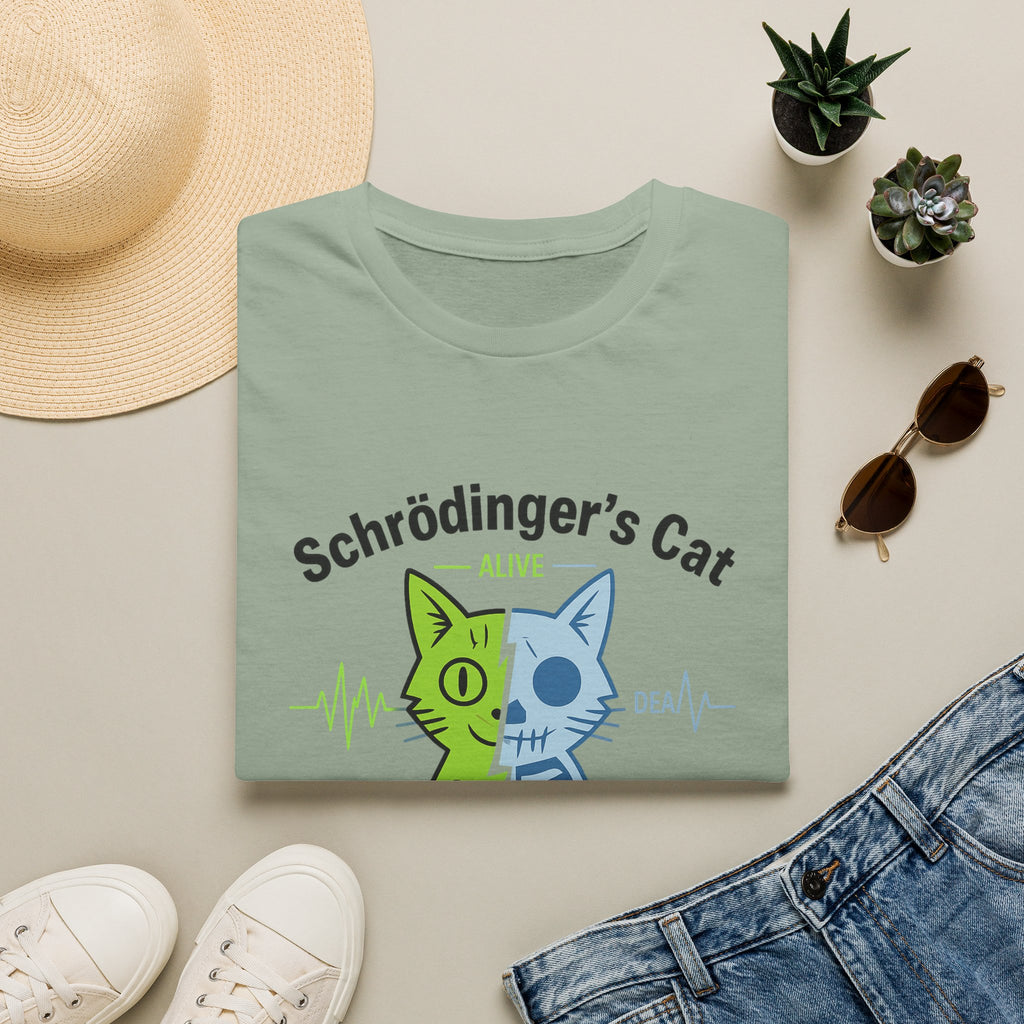 Schrödinger’s Cat T-Shirt — 'Both Alive and Dead' Quantum Science Funny Tee