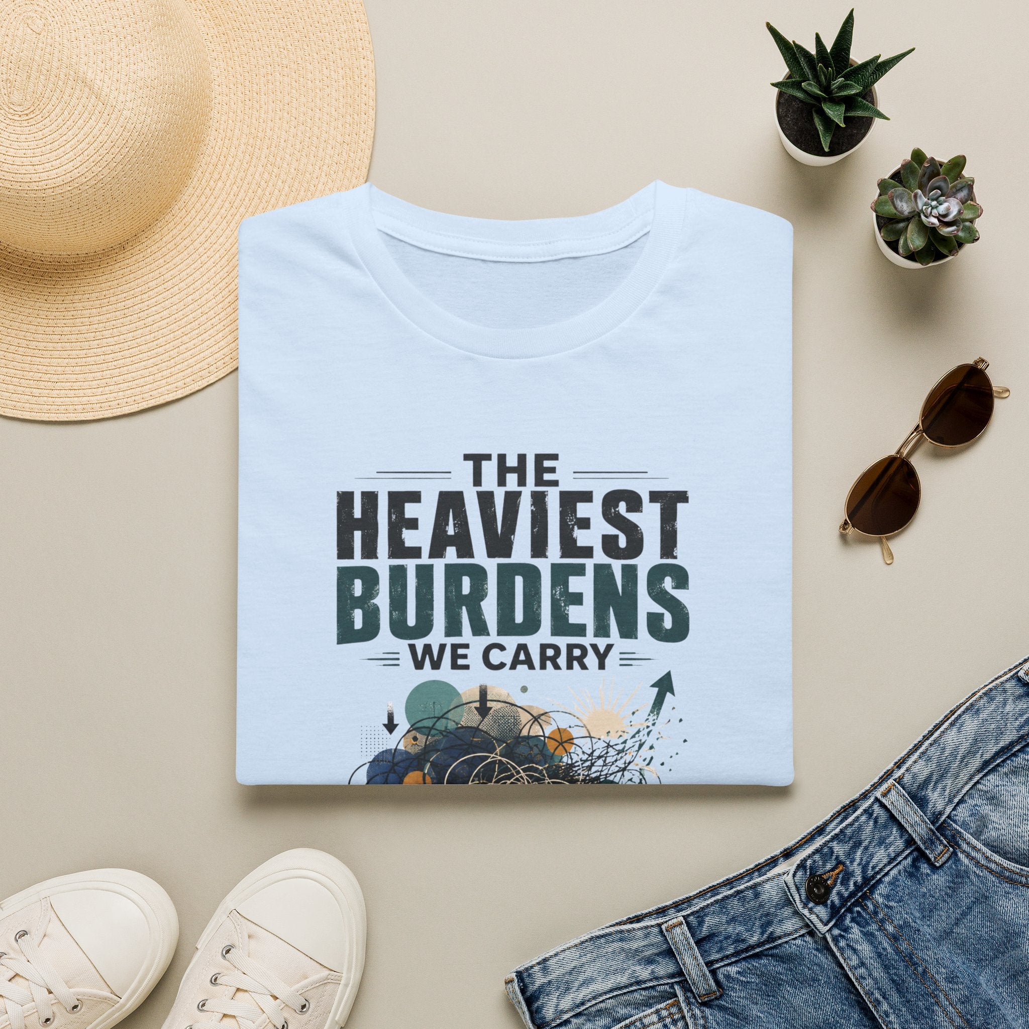 T-Shirt — “The Heaviest Burdens We Carry” Mental Health Awareness Tee