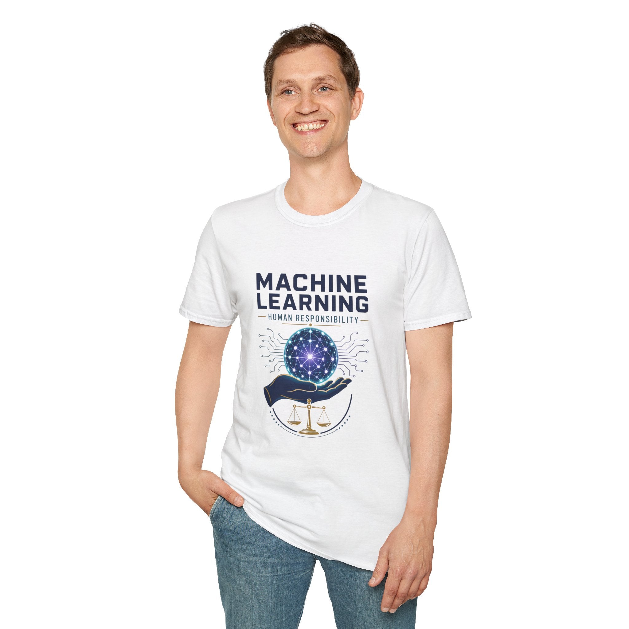 Machine Learning T-Shirt — "Human Responsibility" Tech Graphic Tee
