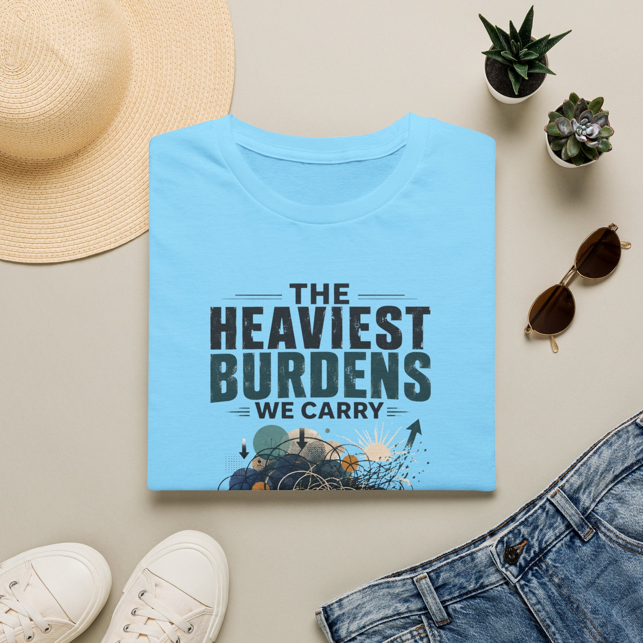 T-Shirt — “The Heaviest Burdens We Carry” Mental Health Awareness Tee