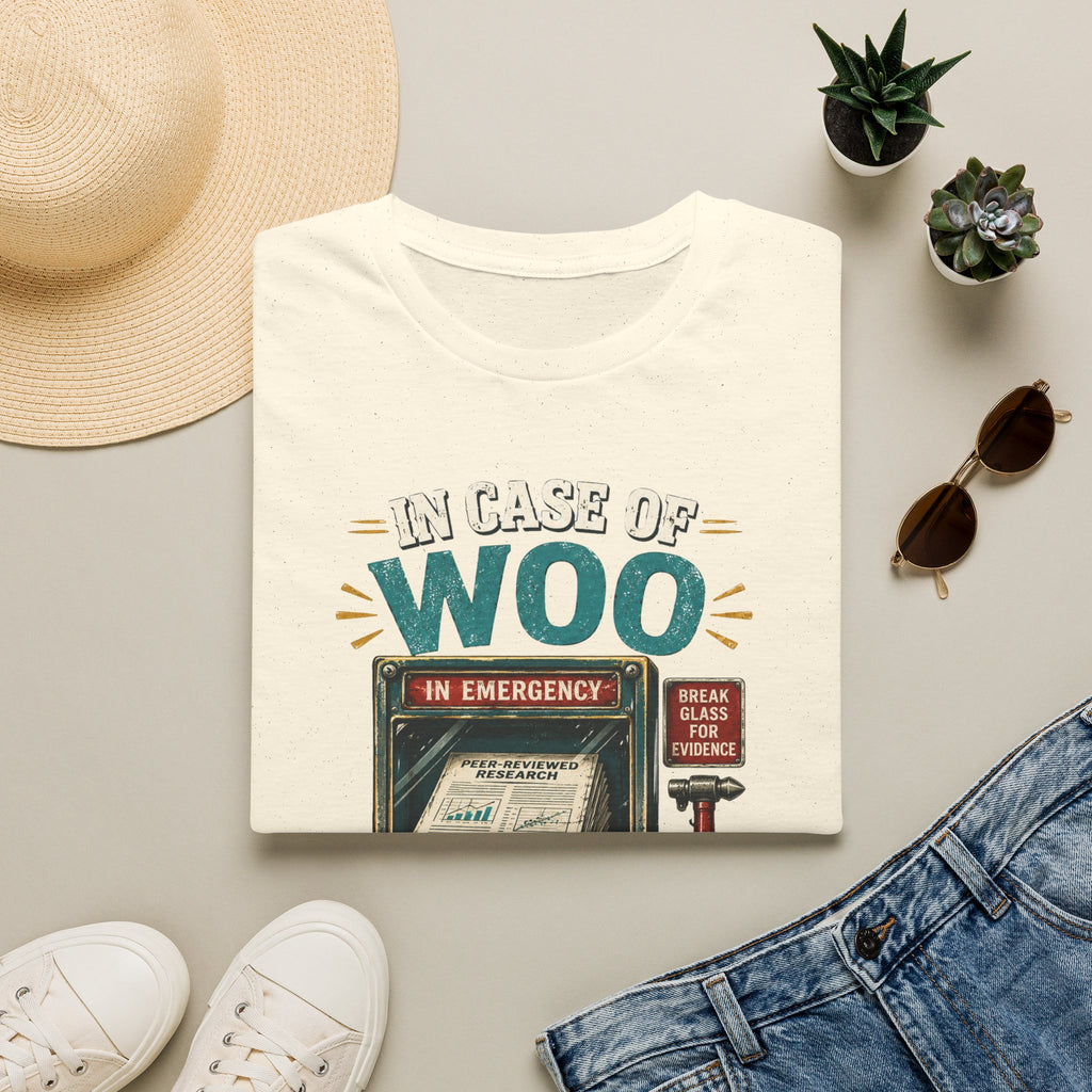 "In Case of Woo Break Out Evidence" Vintage Emergency Graphic Tee
