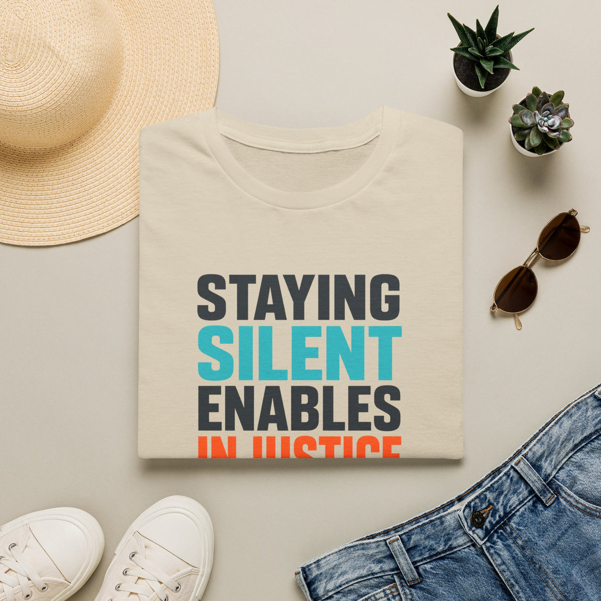Staying Silent Enables Injustice T-Shirt — Social Justice Protest Tee