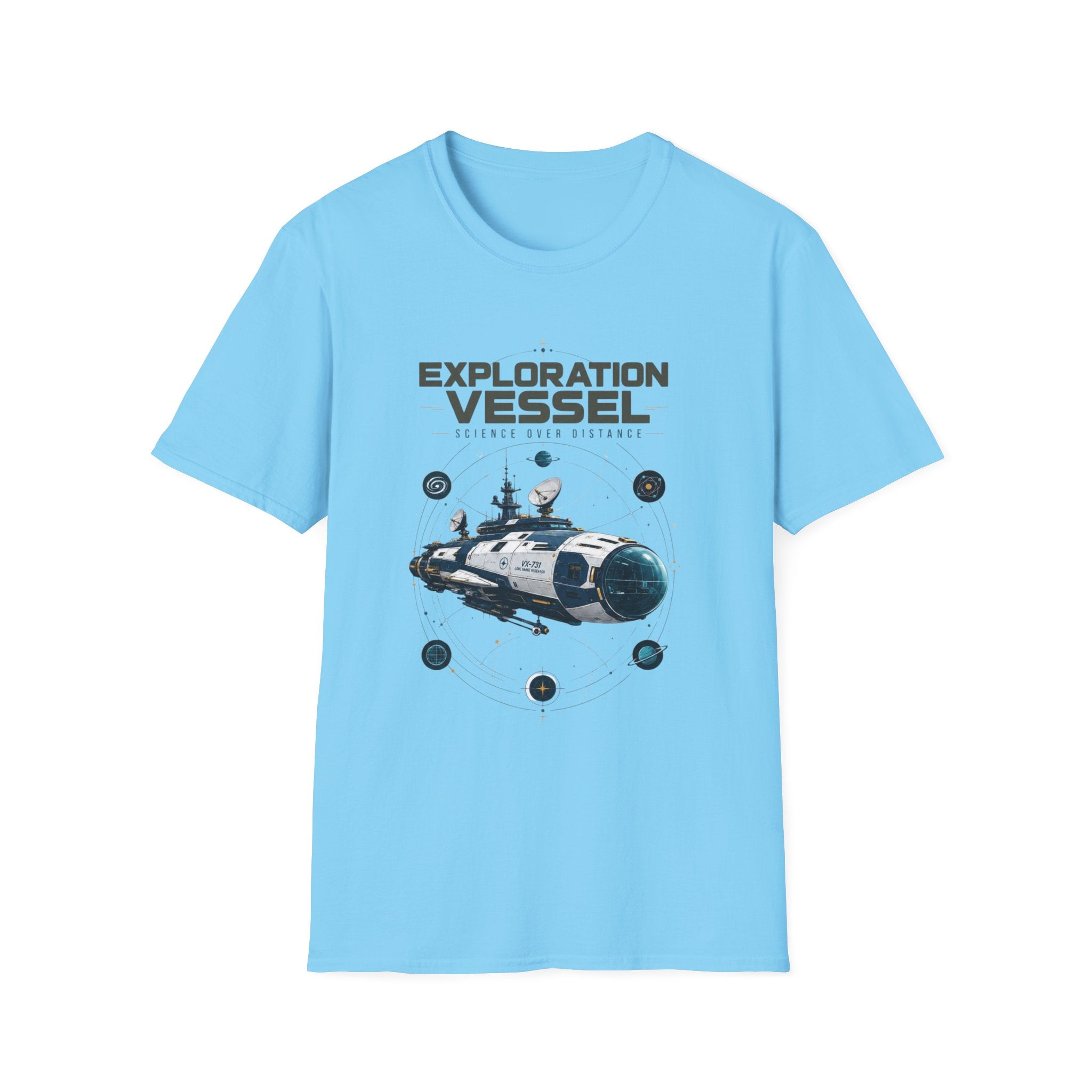 Exploration Vessel T-Shirt — Science Over Distance Space Graphic Tee