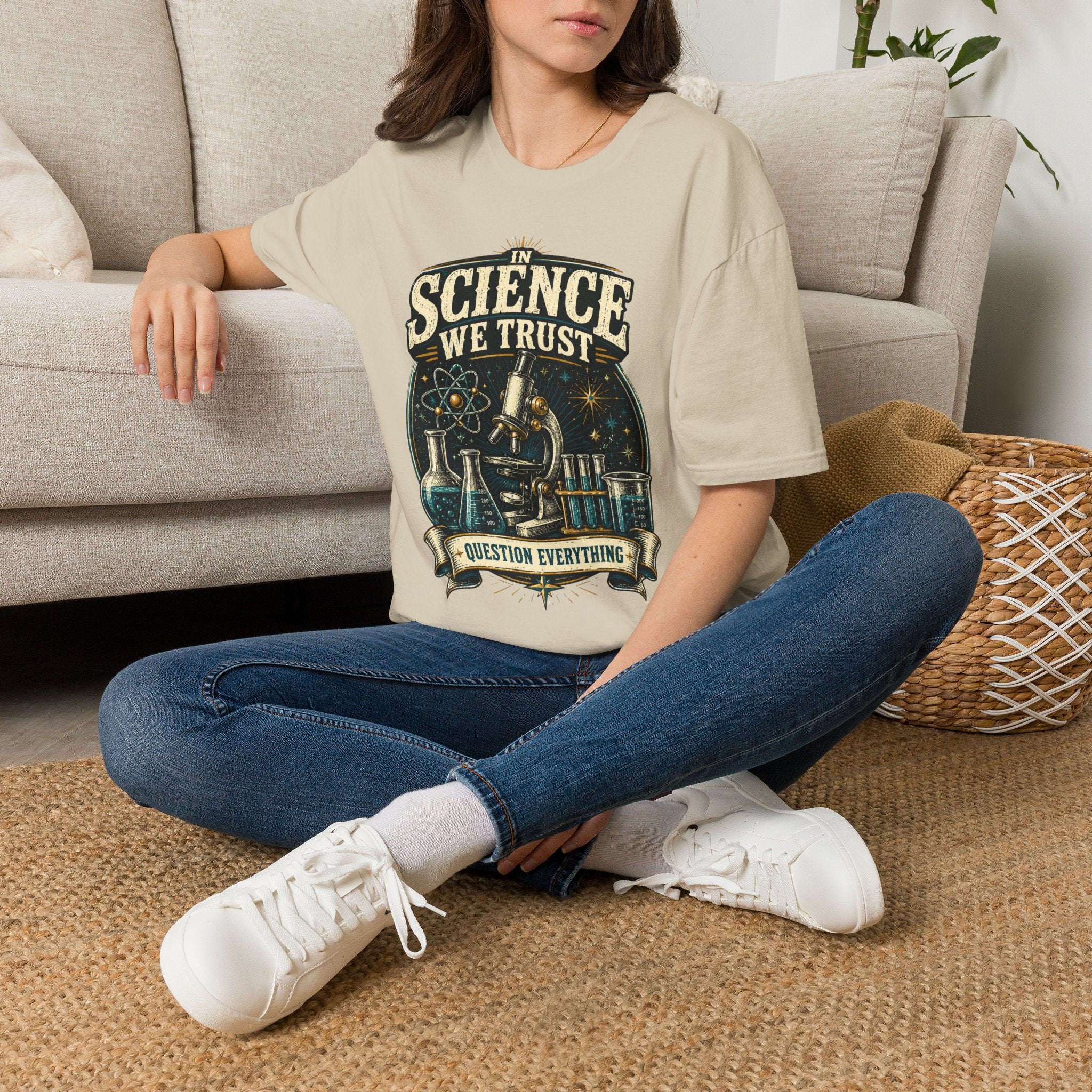 Science We Trust T-Shirt – Question Everything Graphic Tee