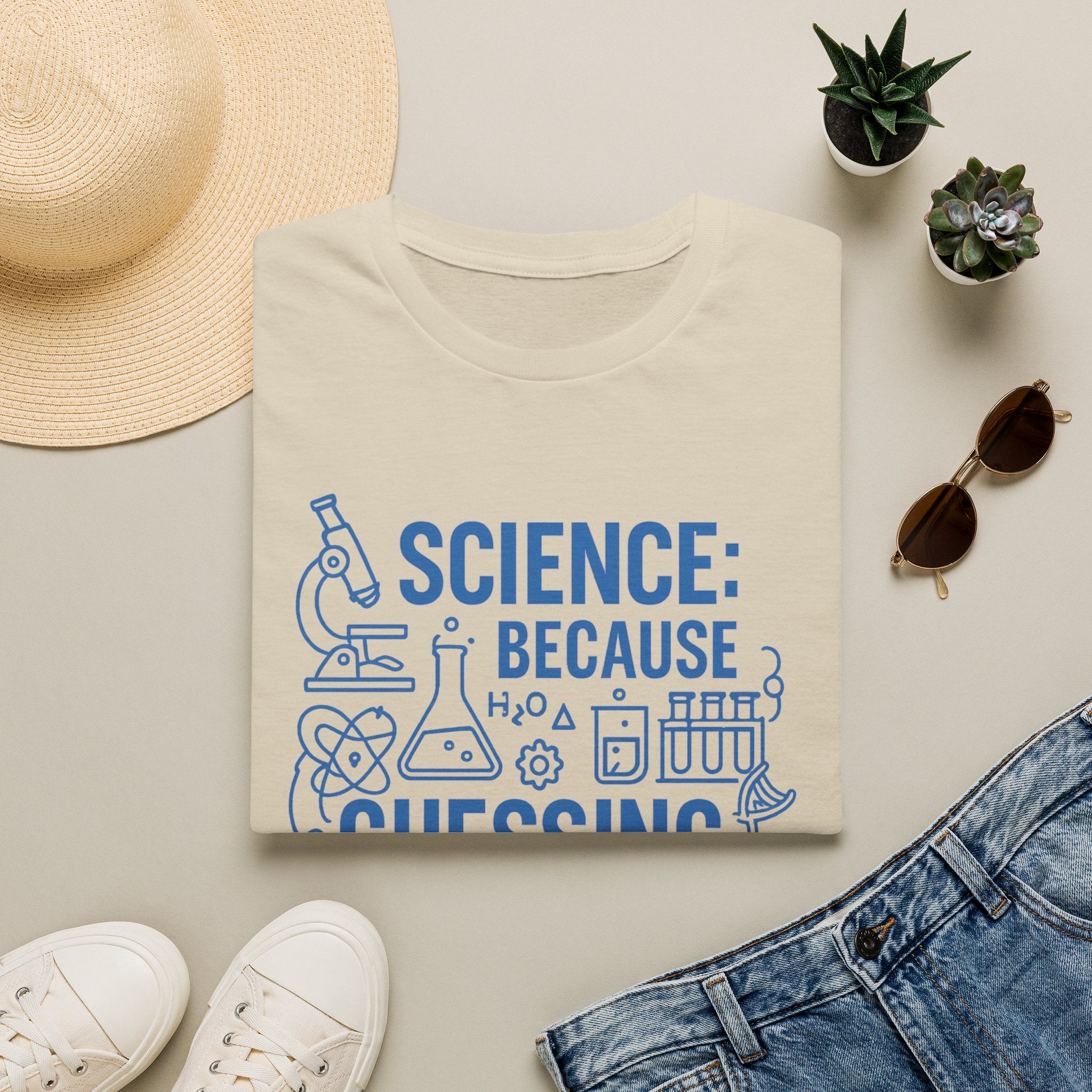 Science T-Shirt — "Science: Because Guessing Is Hard" Graphic Tee