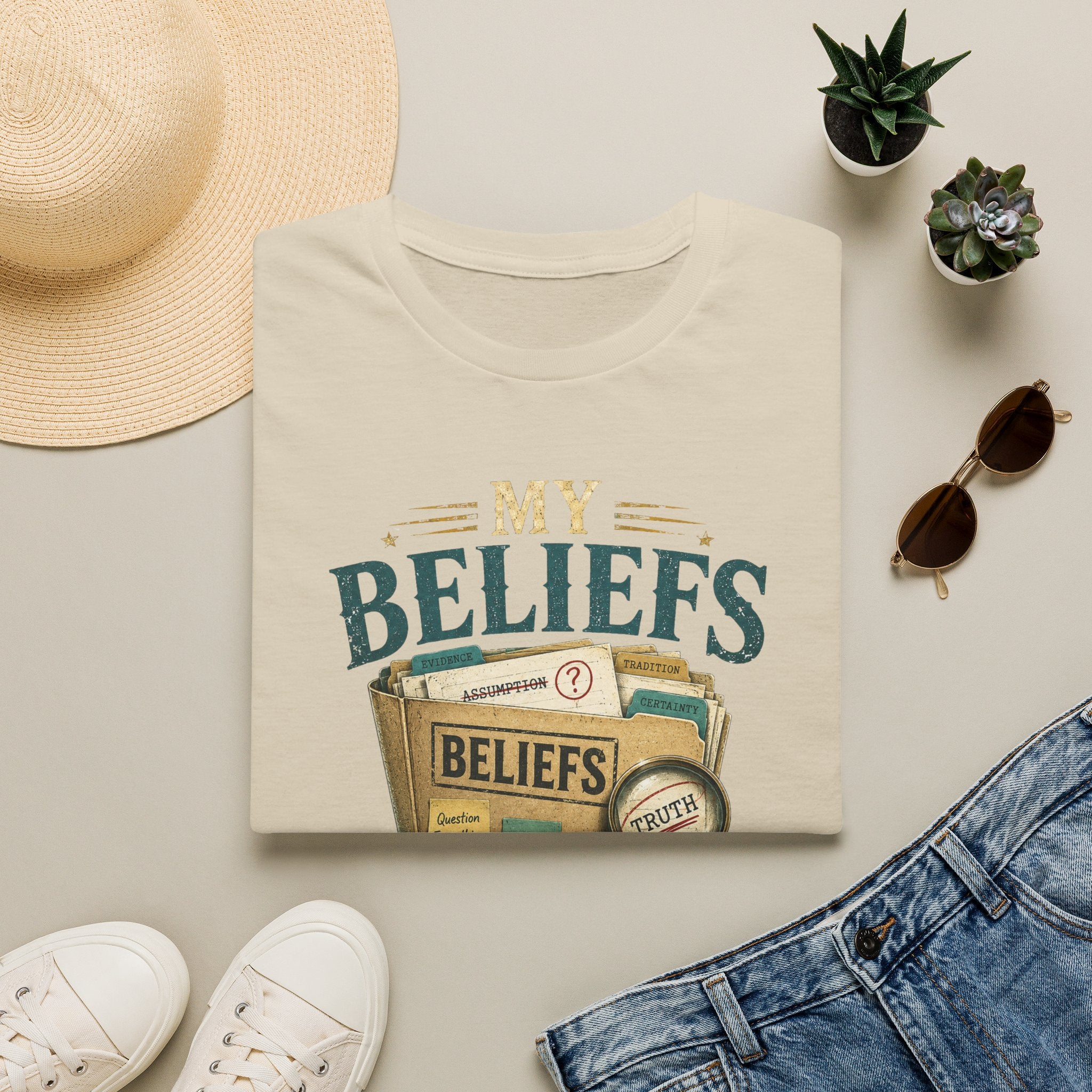 "My Beliefs Are Currently Under Review" Graphic Tee