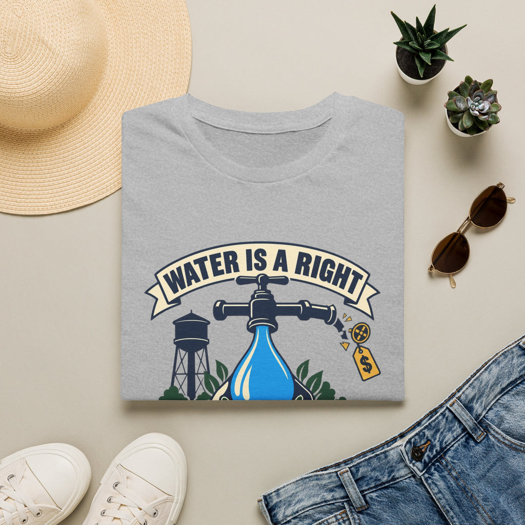Water Is a Right T-Shirt — "Water Is a Right, Not a Revenue Stream" Environmental Tee