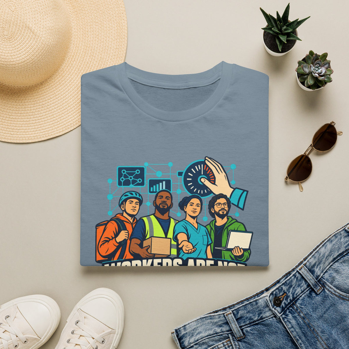 Workers Are Not Data Points T-Shirt — Labor Rights Solidarity Tee