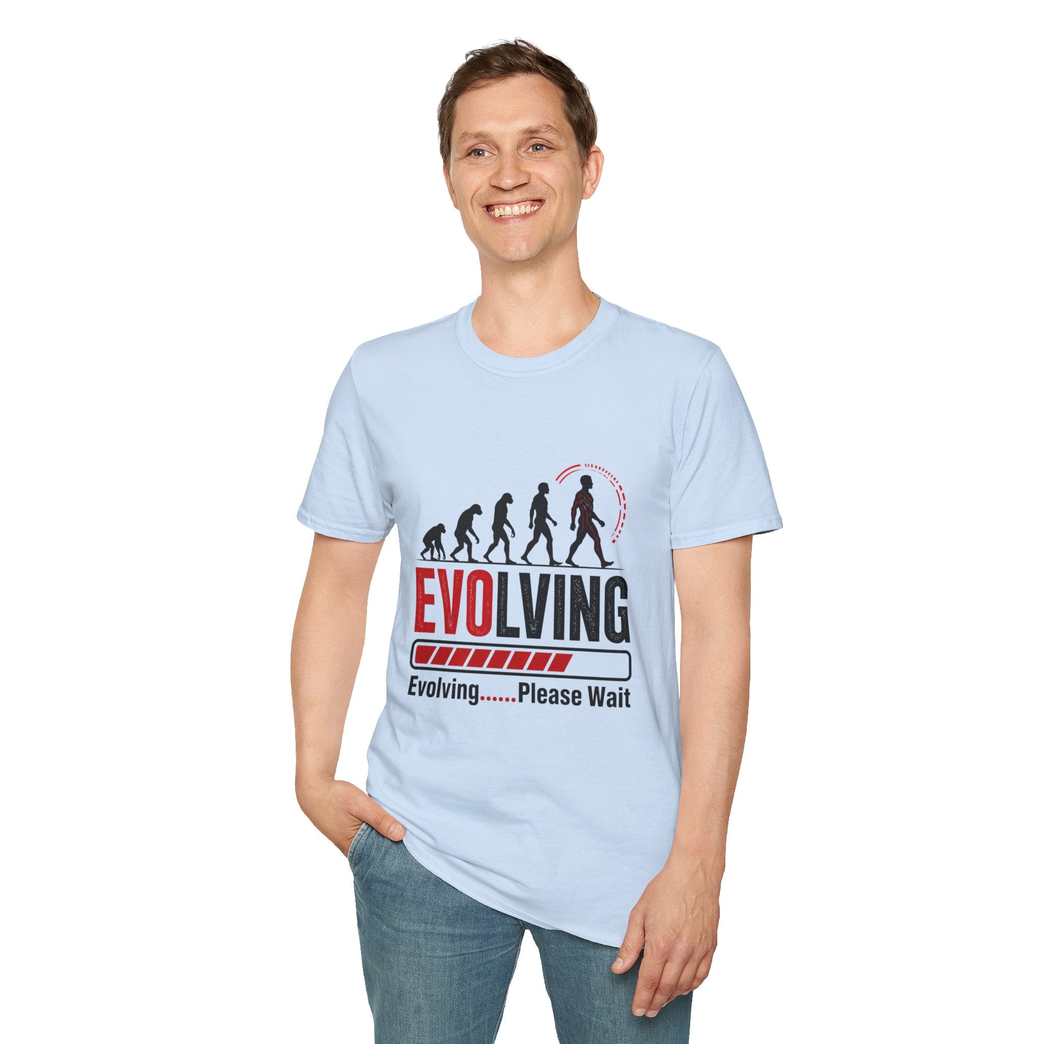 Evolving Please Wait T-Shirt — Evolution Graphic Tee