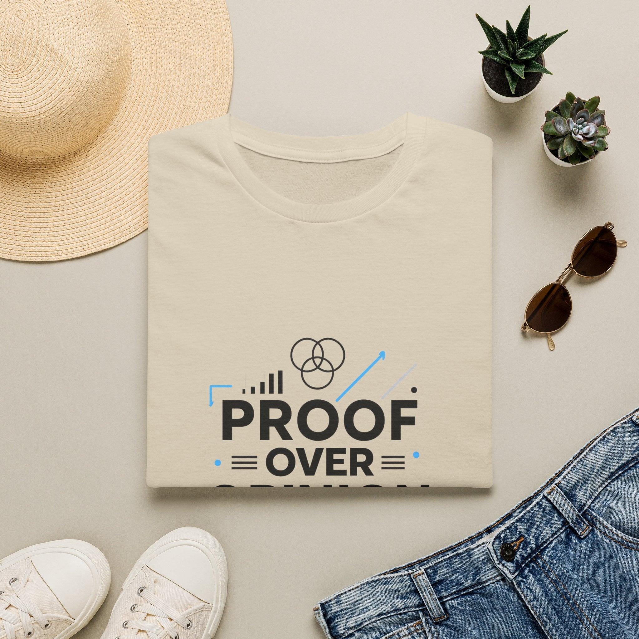 Proof Over Opinion T-Shirt — Science & Evidence Graphic Tee
