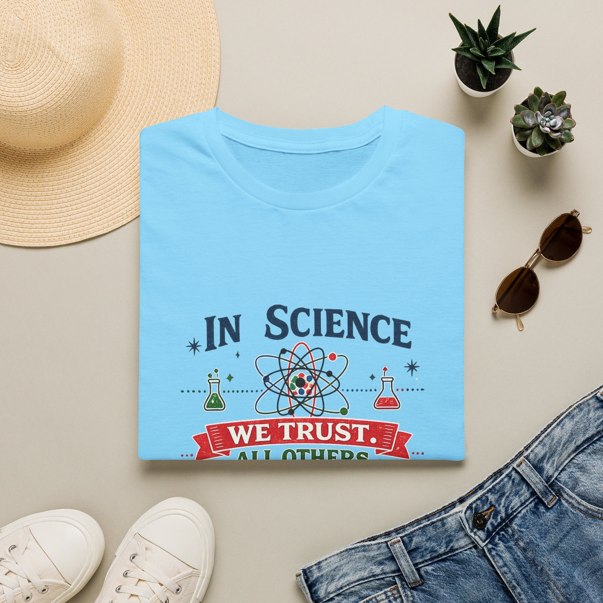 Science T-Shirt — "In Science We Trust, All Others Bring Data" Graphic Tee