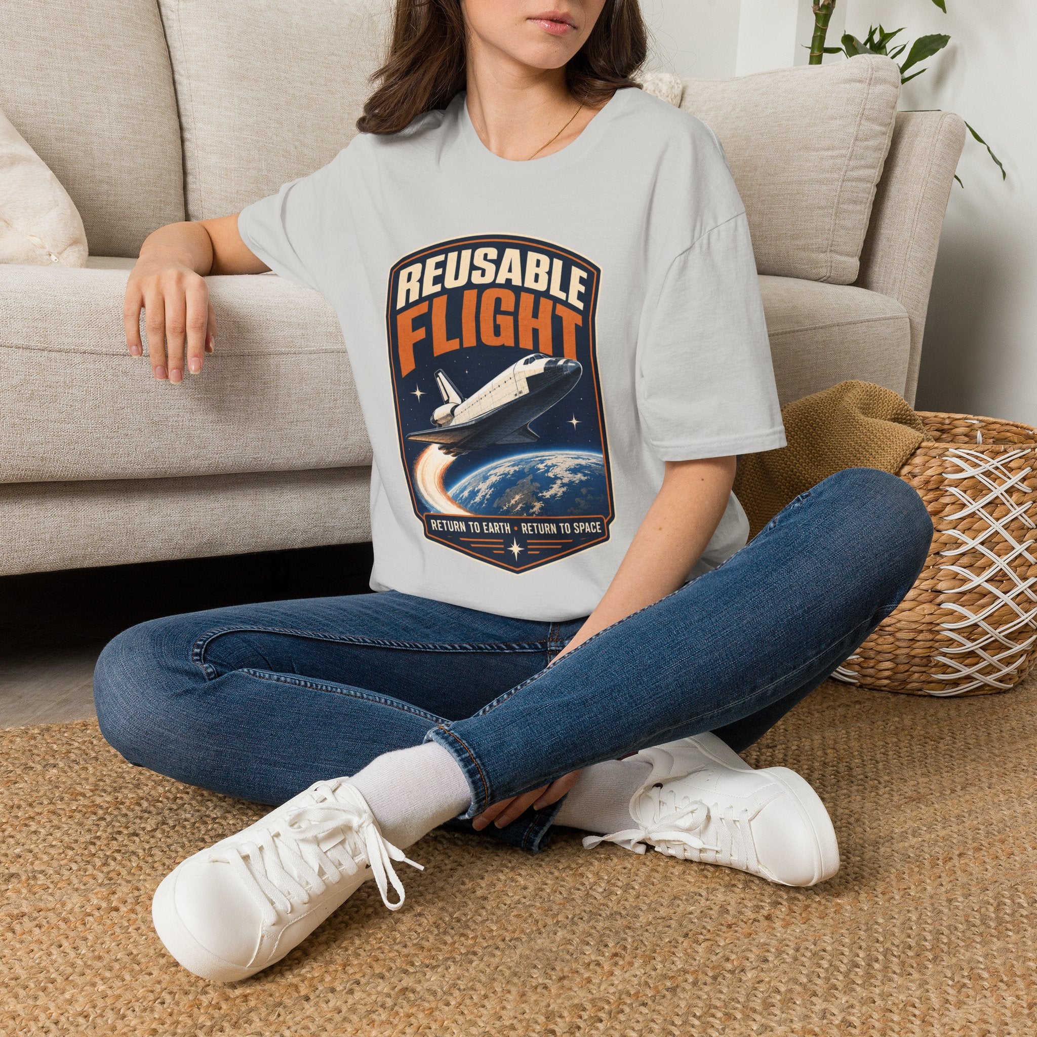 Reusable Flight T-Shirt — Space Shuttle Retro Graphic Tee
