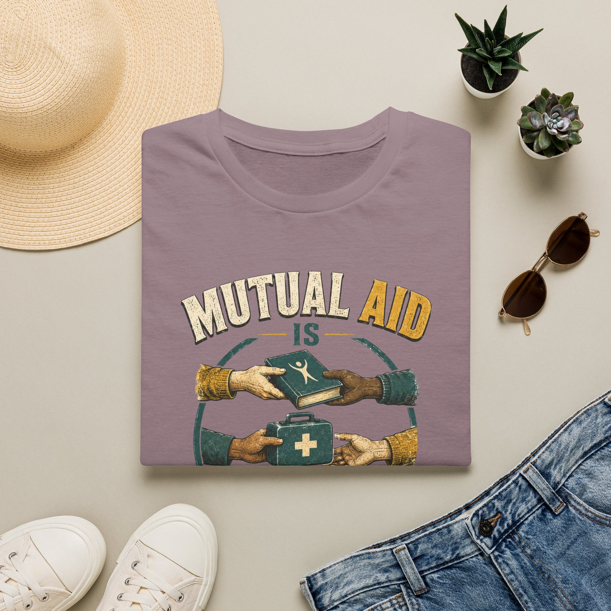Mutual Aid Is Applied Humanism T-Shirt — Community Support Volunteer Shirt