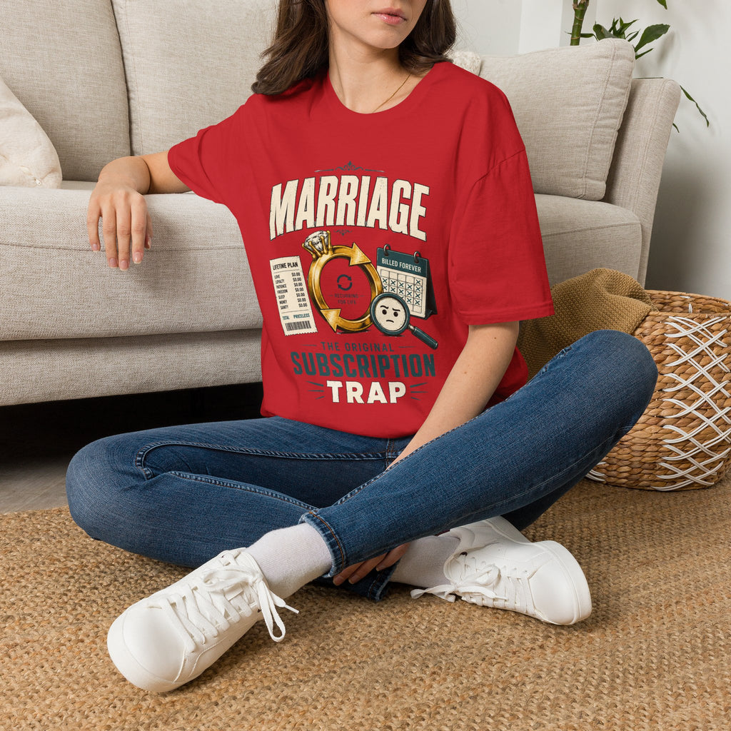 Marriage Subscription T-Shirt — Funny Ring & Bills Graphic Tee